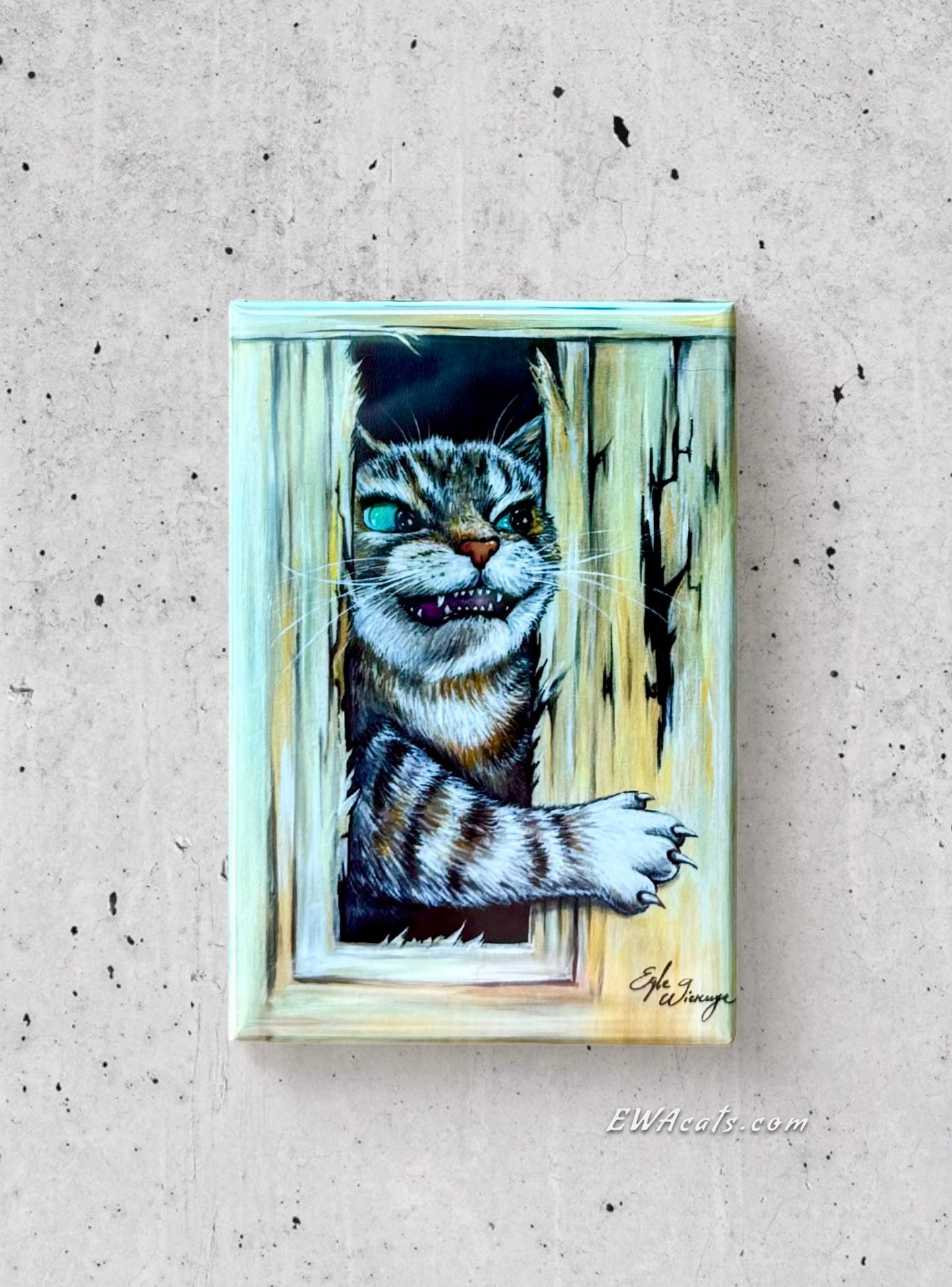 MAGNET 2"x 3" Rectangle "Here's Kitty"