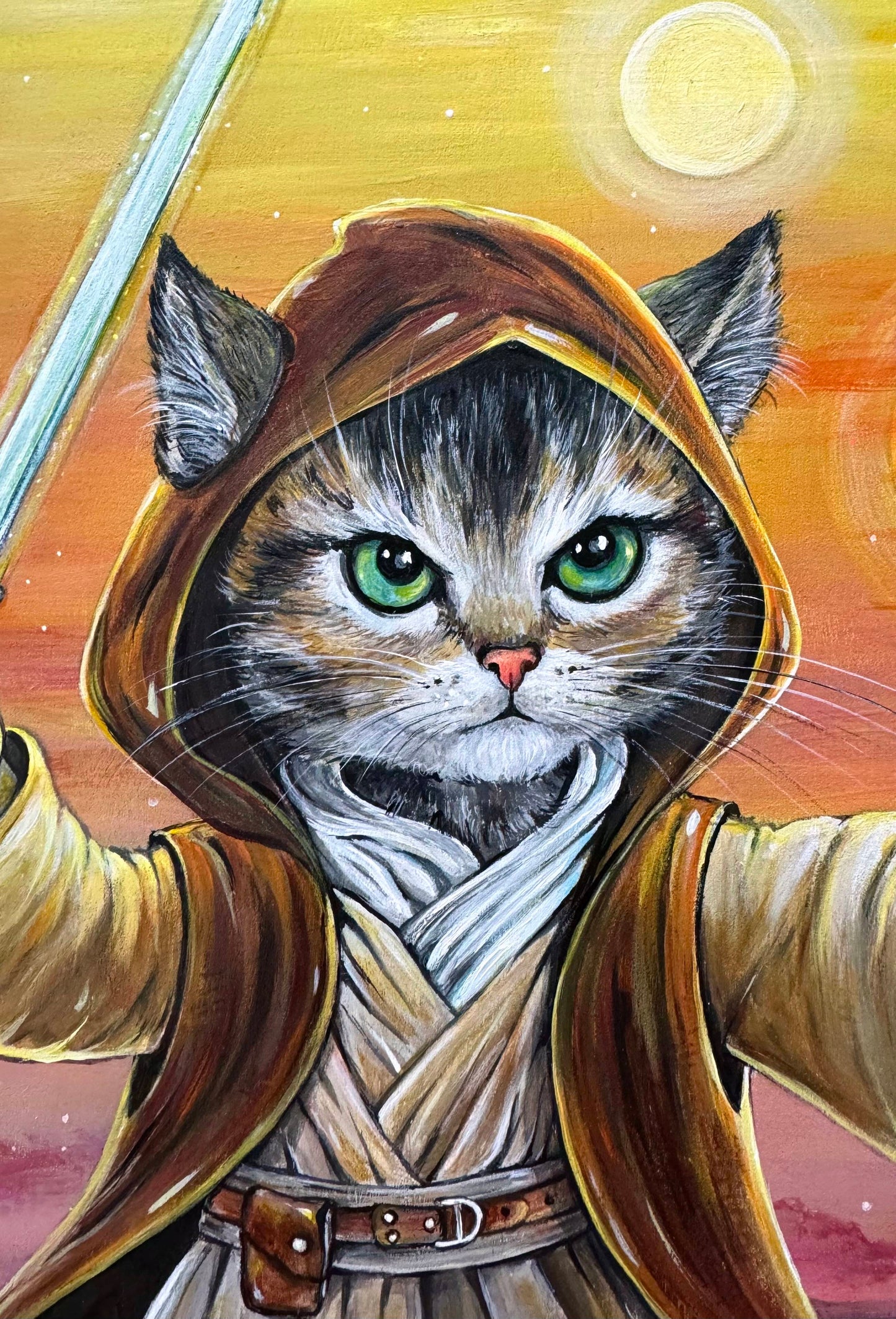 Original Painting "Obi - Wan Catnobi"