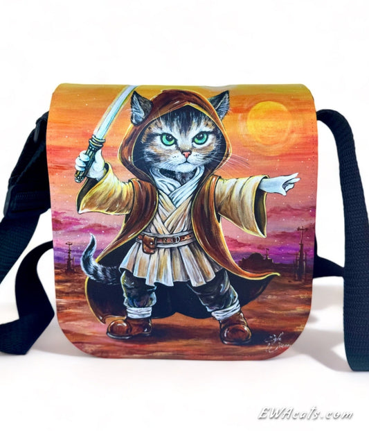 Shoulder Bag "Obi - Wan Catnobi" with a Removable Flap