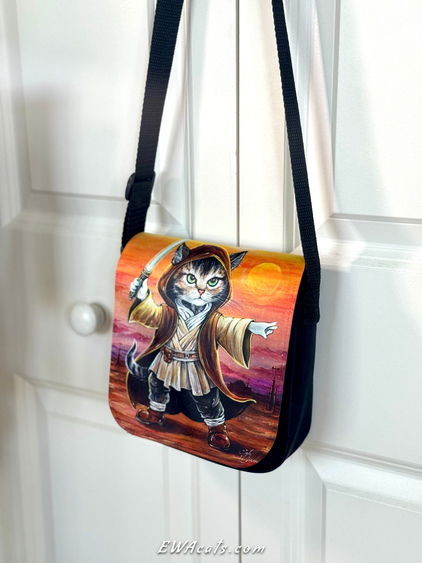 Shoulder Bag "Obi - Wan Catnobi" with a Removable Flap