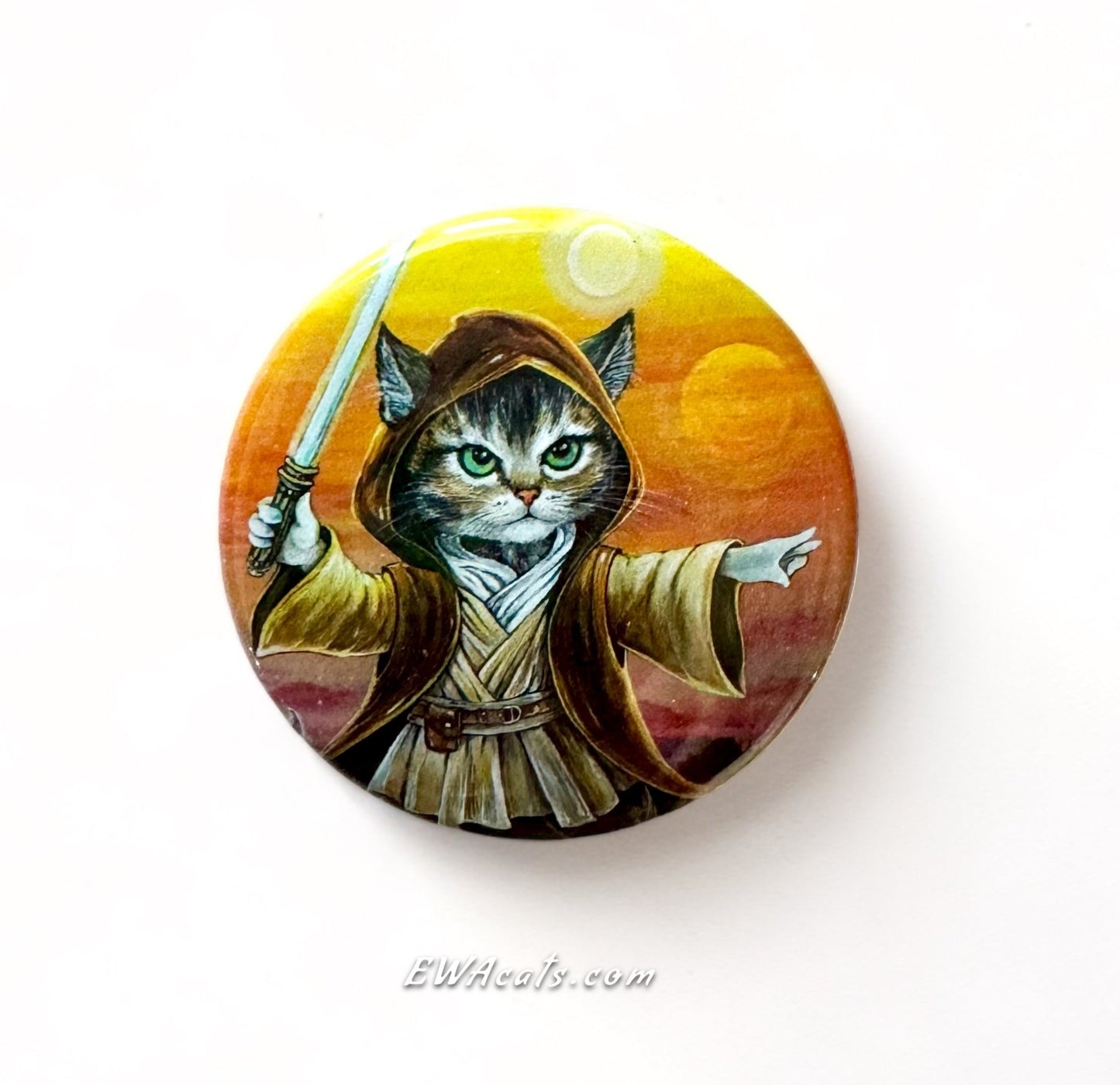 Button "Obi - Wan Catnobi"