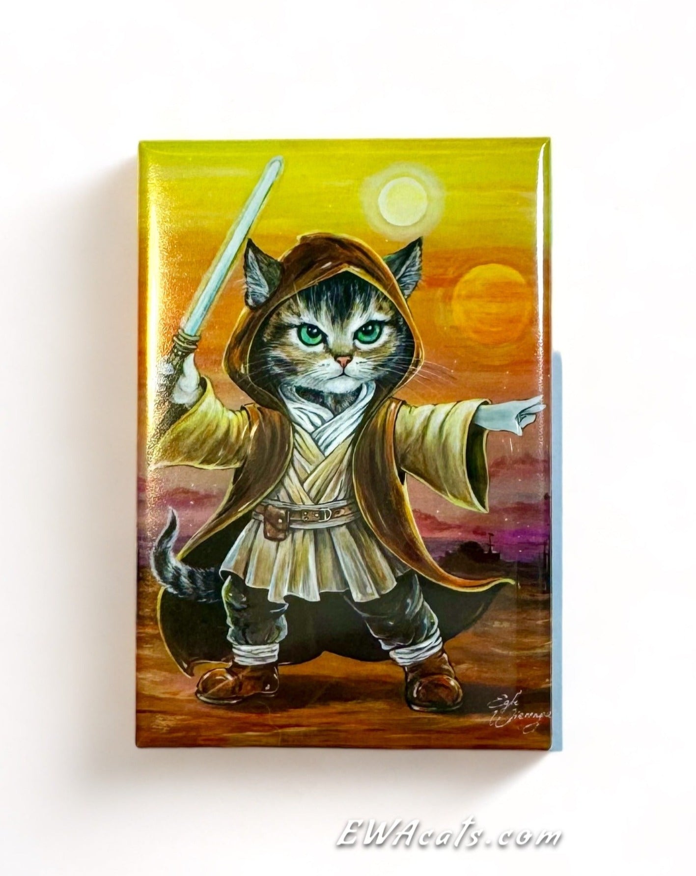 MAGNET 2"x 3" Rectangle "Obi - Wan Catnobi"