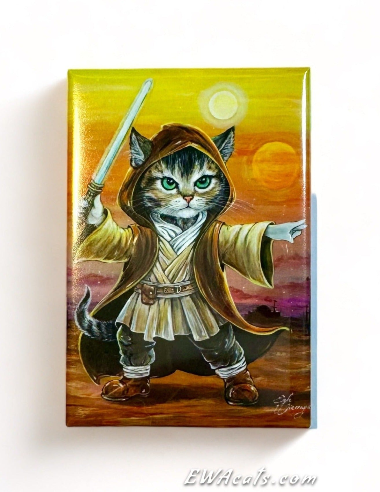 MAGNET 2"x 3" Rectangle "Obi - Wan Catnobi"