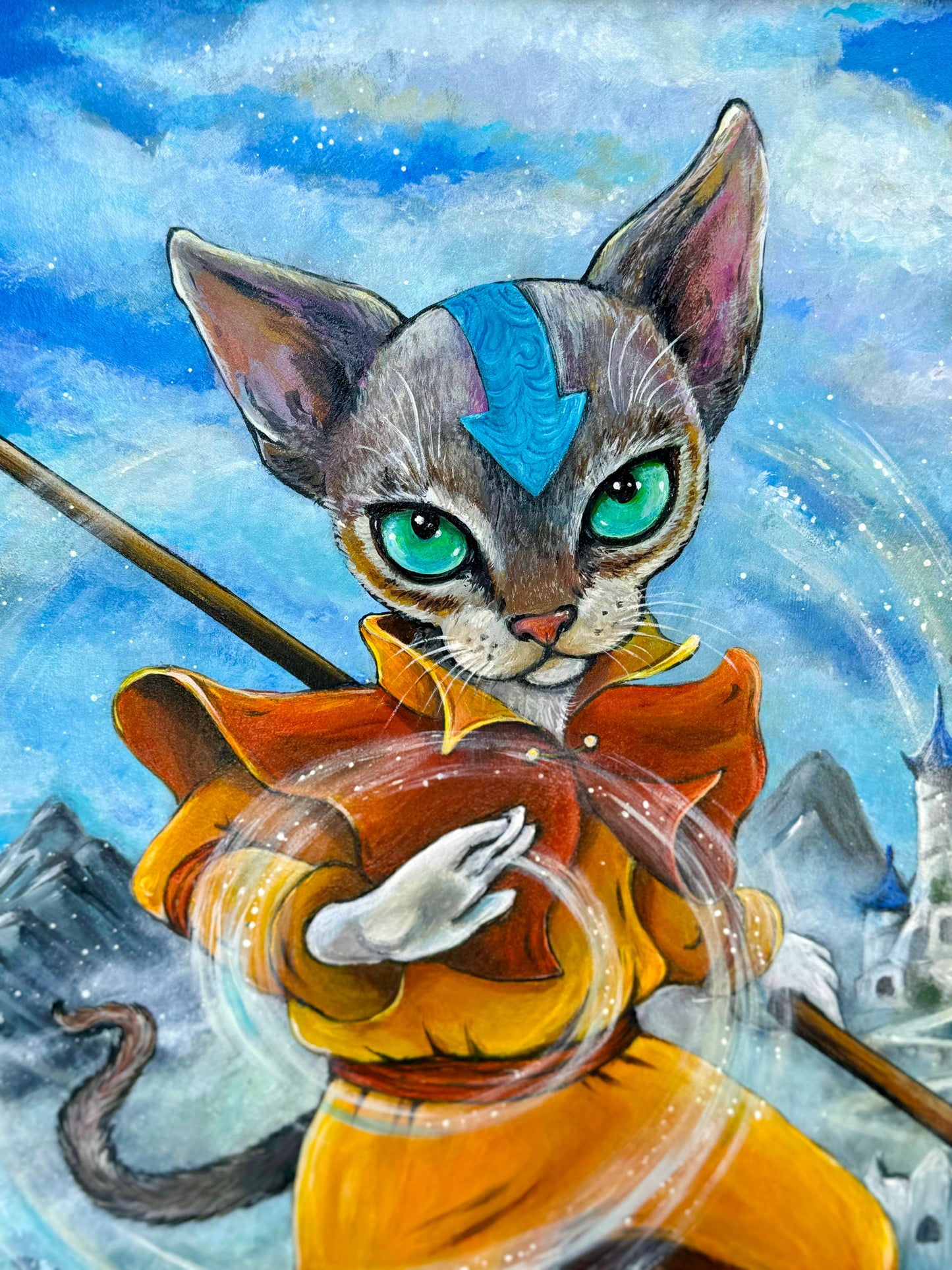 Original Painting "Kitty Aang"