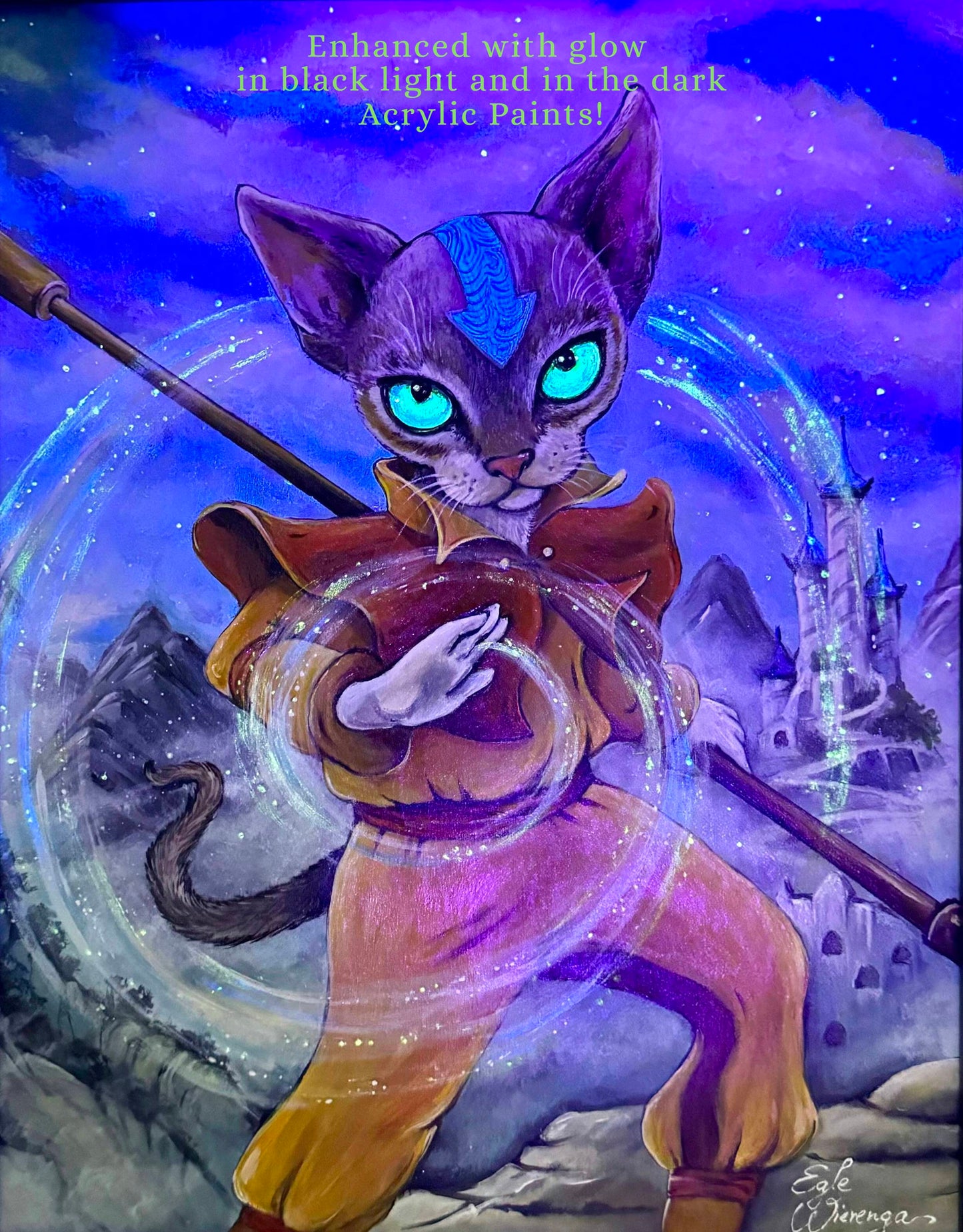 SUPREME MASTER CANVAS "Kitty Aang" Limited to 5!