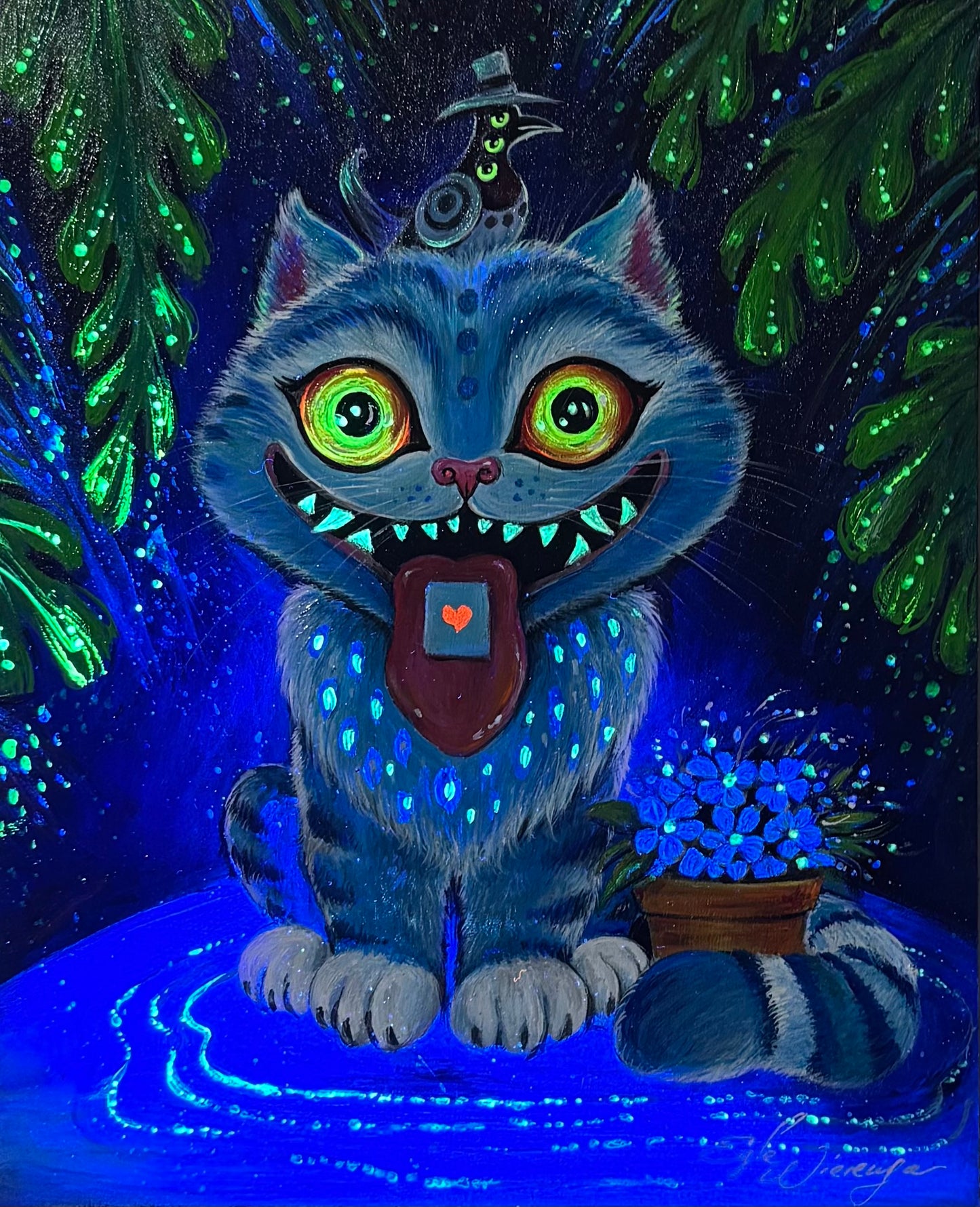 Original Painting "Derpy Tiger Cat"