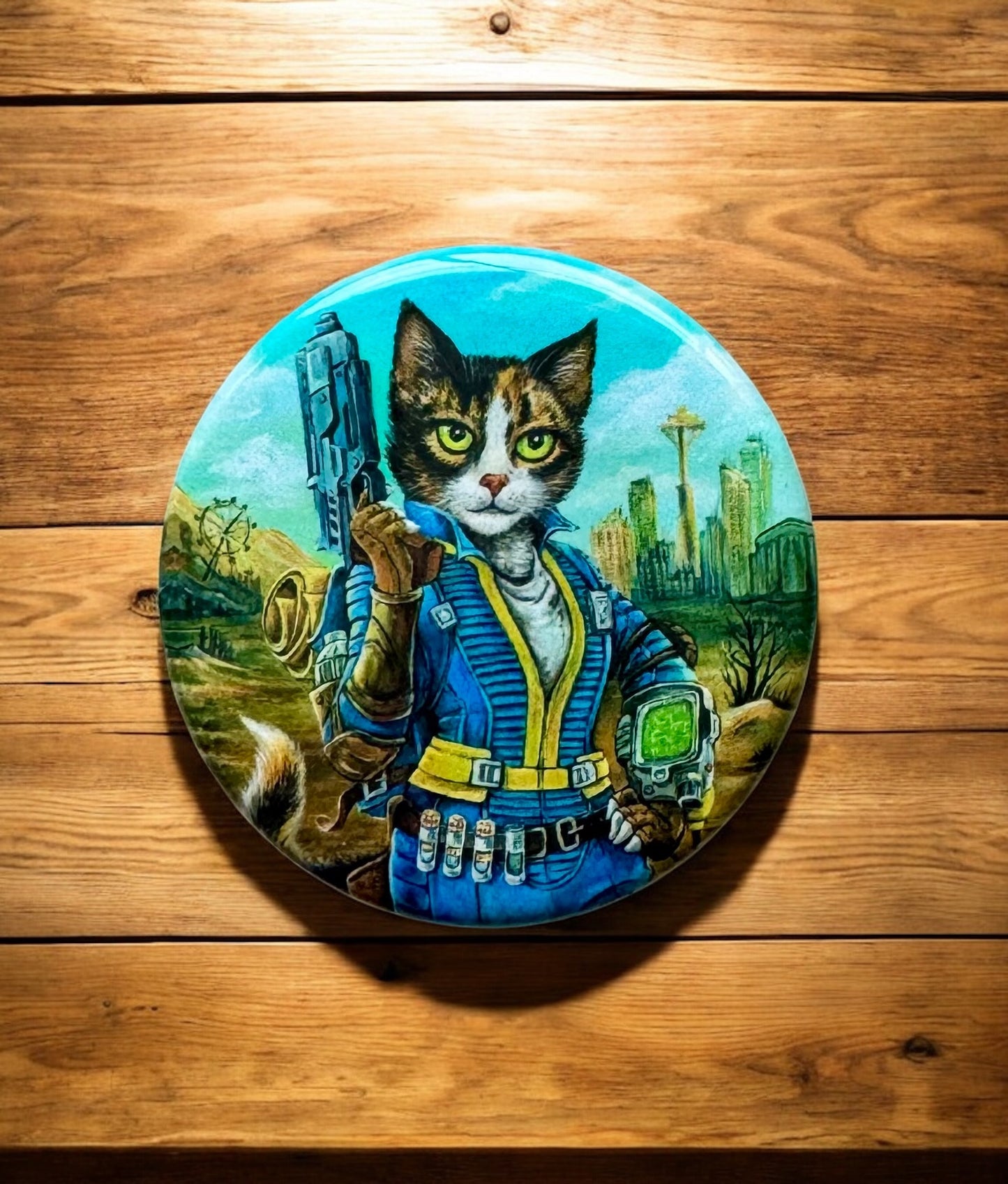 Button "Lucy Cat"