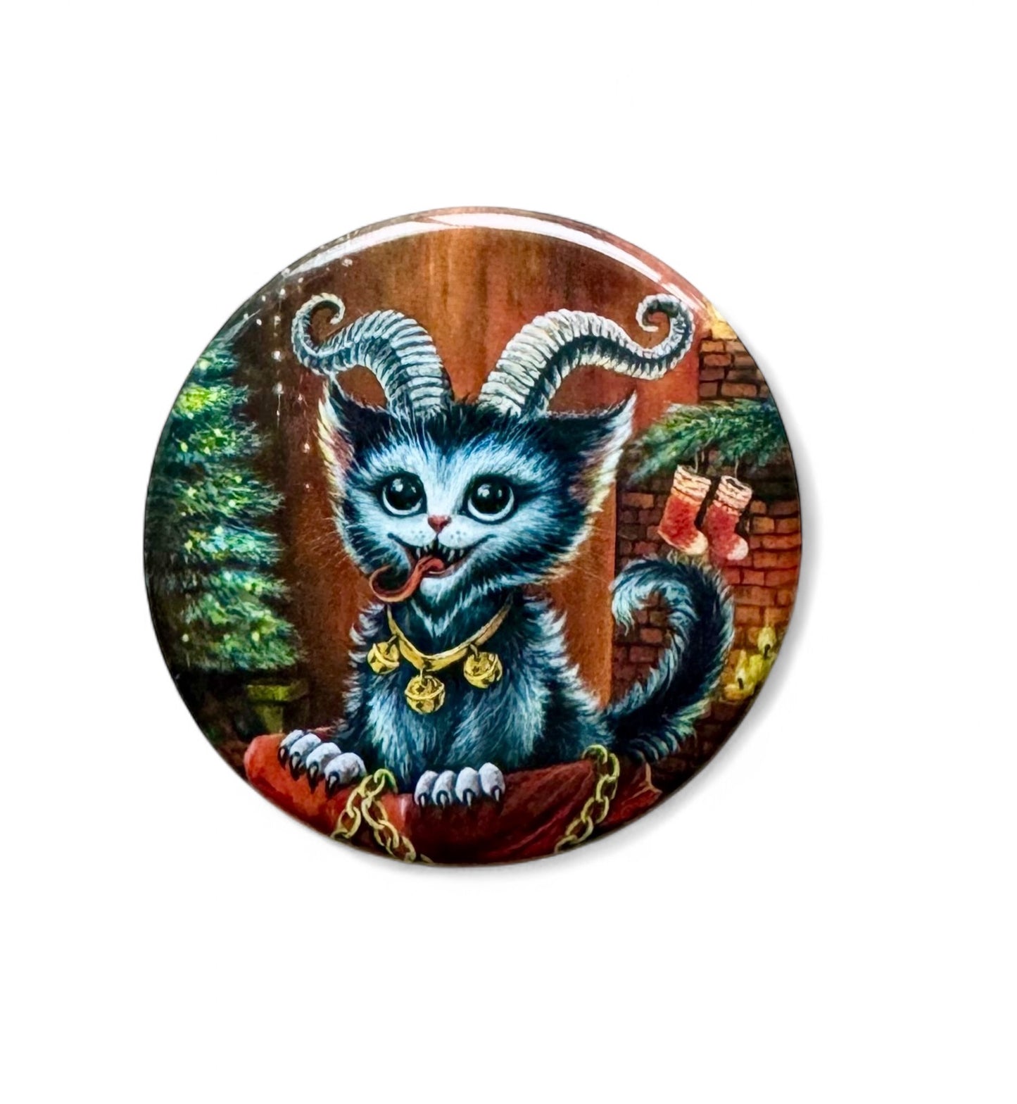 Button "Kitty Krampus"