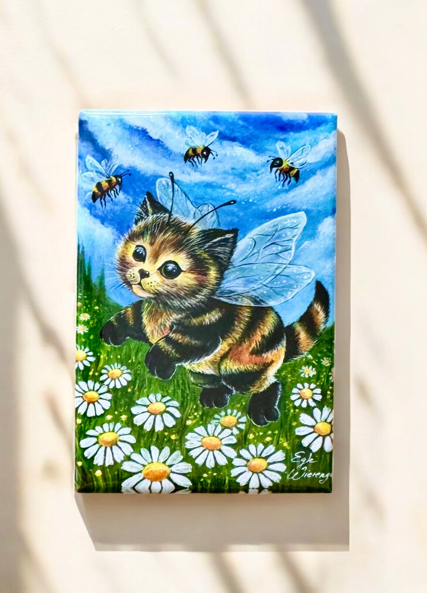 MAGNET 2"x 3" Rectangle "Kitty Bee"