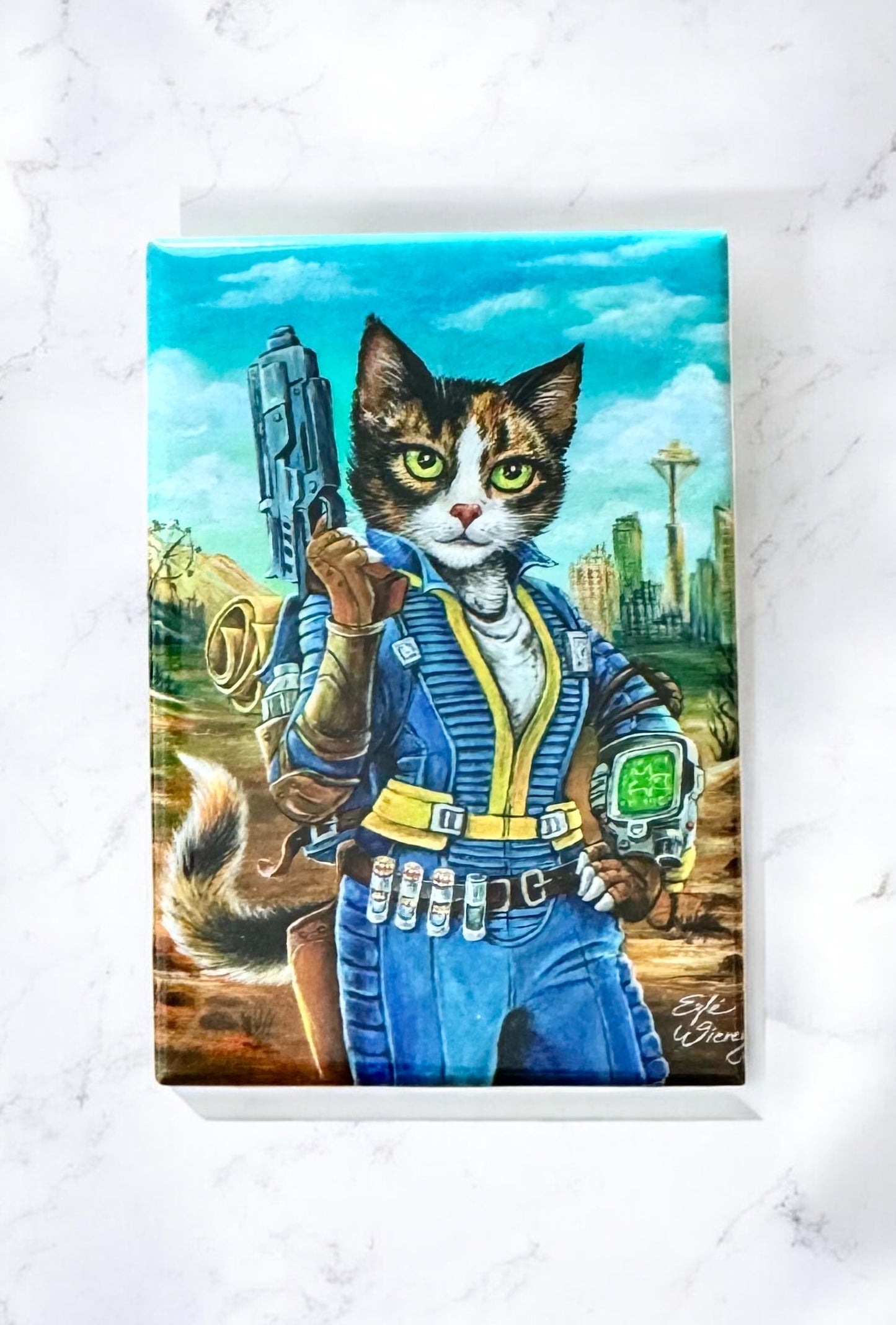 MAGNET 2"x 3" Rectangle "Lucy Cat"