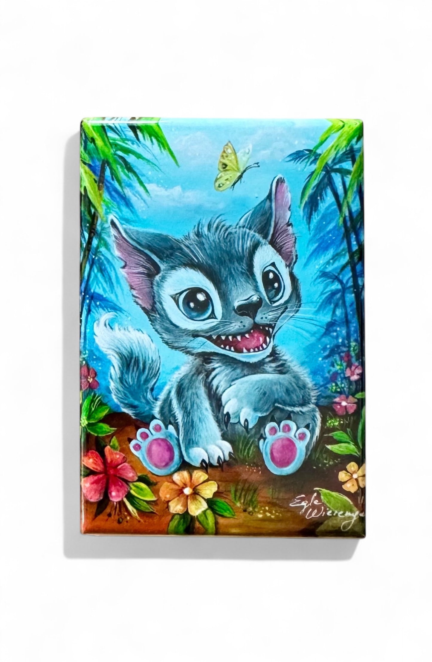 MAGNET 2"x 3" Rectangle "Kitty Stitch"