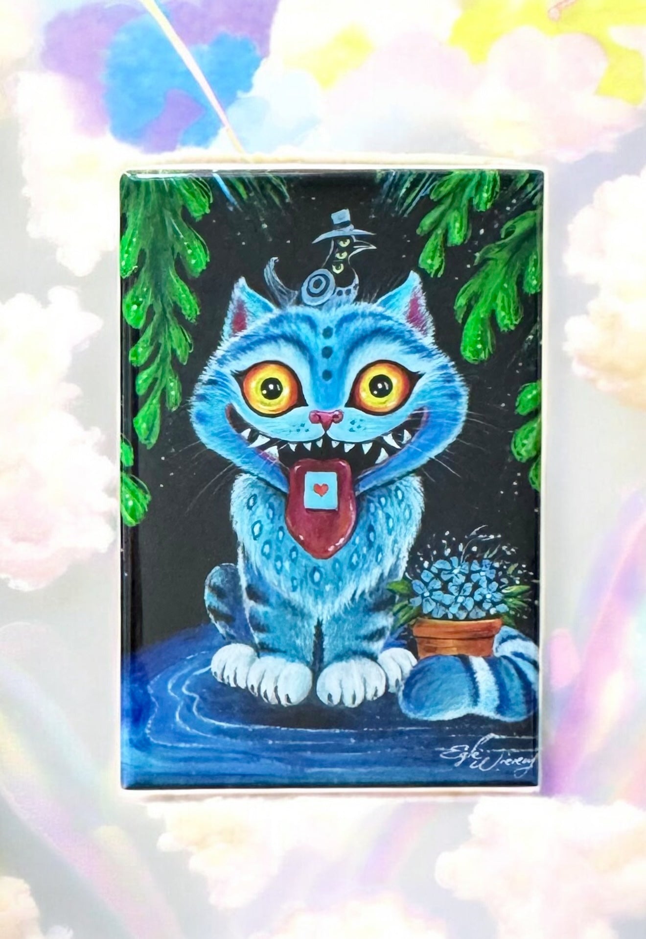 MAGNET 2"x 3" Rectangle "Derpy Cat"