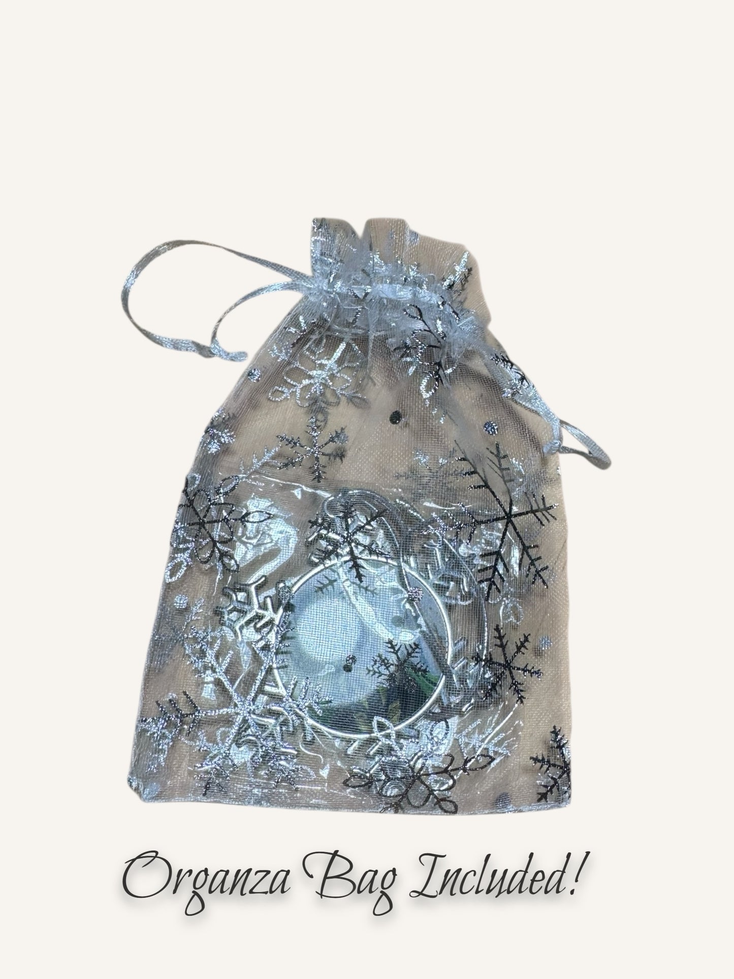 ORNAMENTS 3"x 3" Silver Snowflake Image of Your Choice! *Pick any image from my entire shop* (Image on both sides) See Directions Below