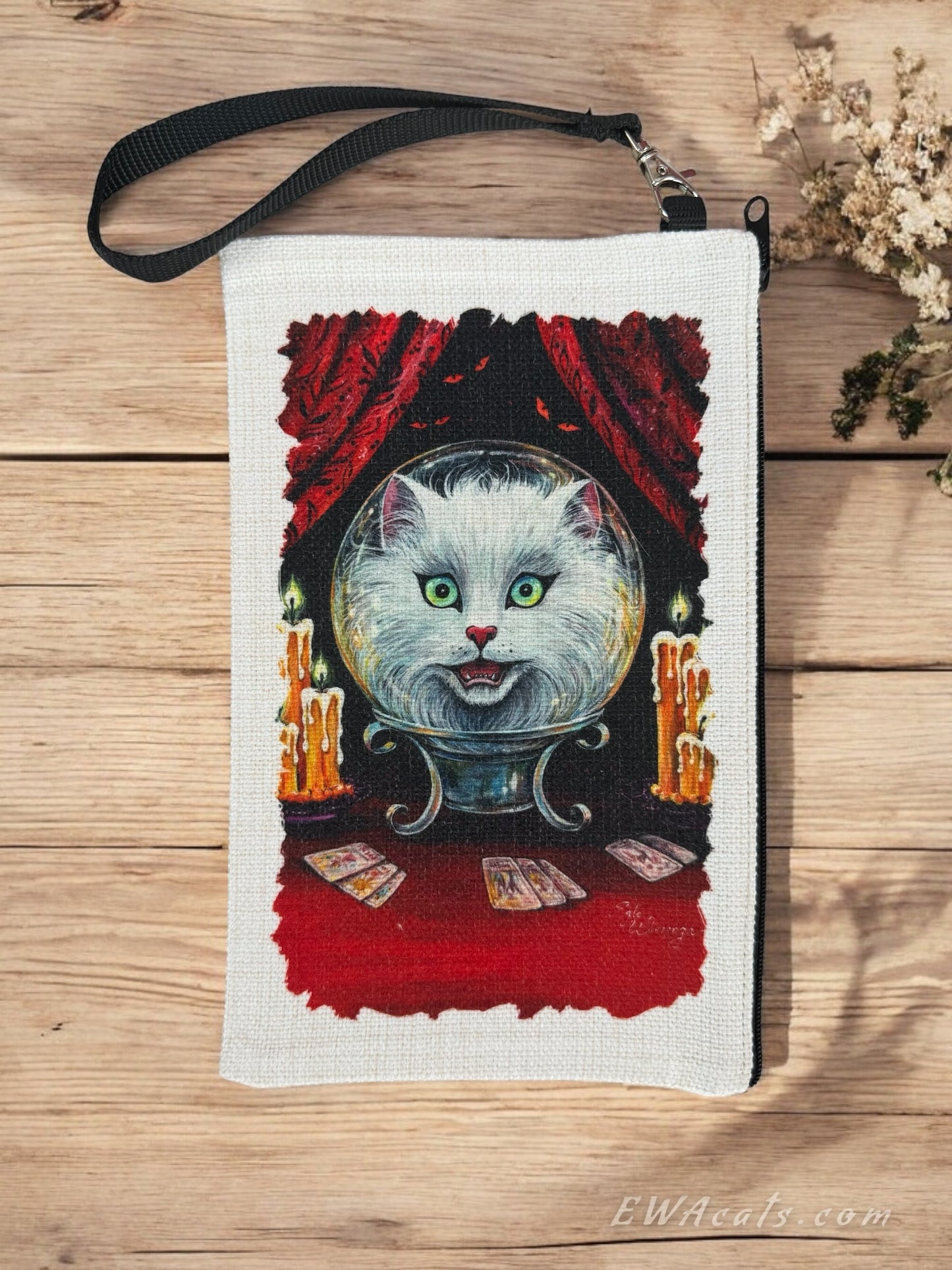 Linen Wallet "Meowdame Leota"