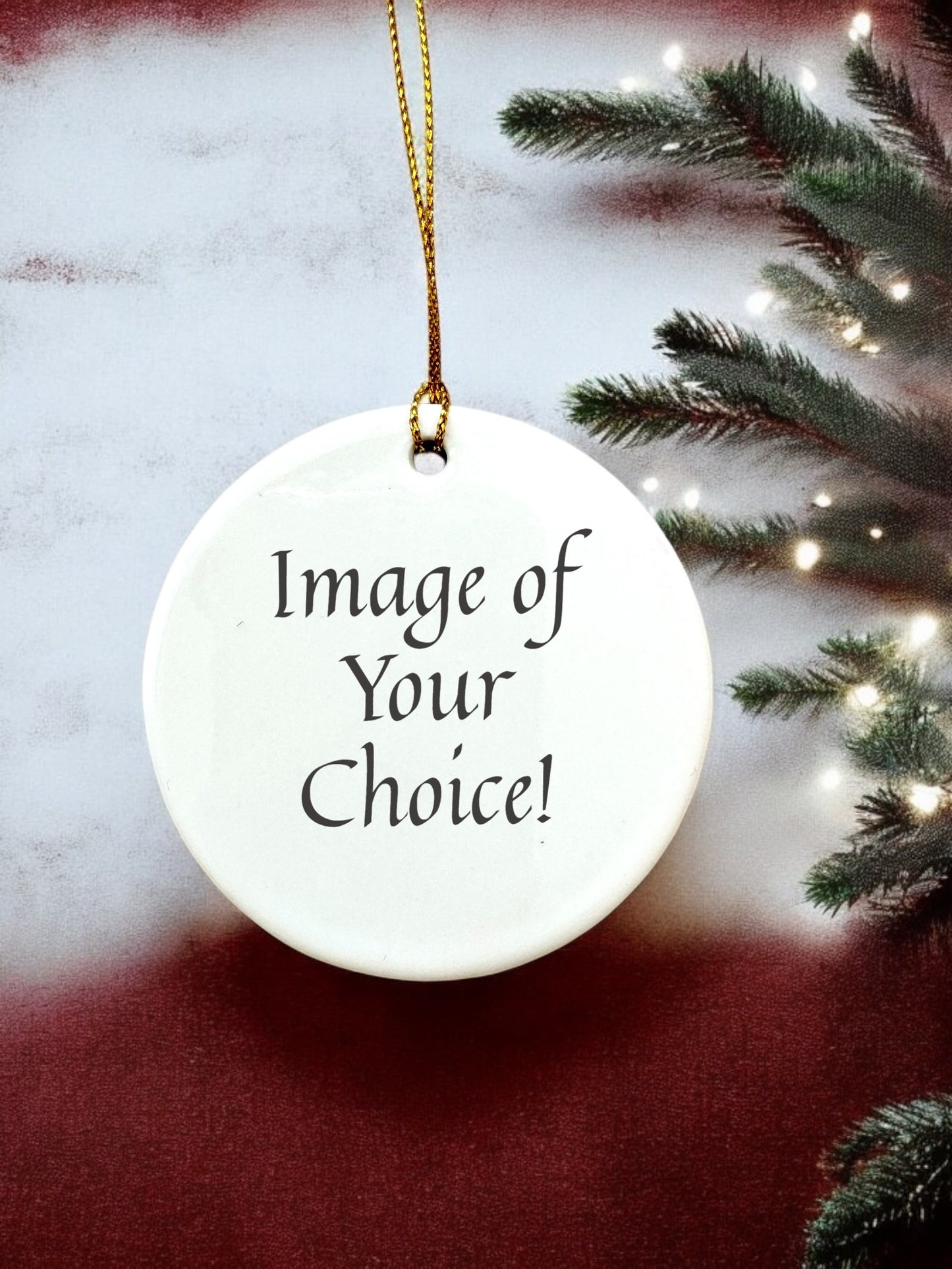 ORNAMENT Porcelain 3"x 3" *Pick any image from my entire shop* See Directions Below