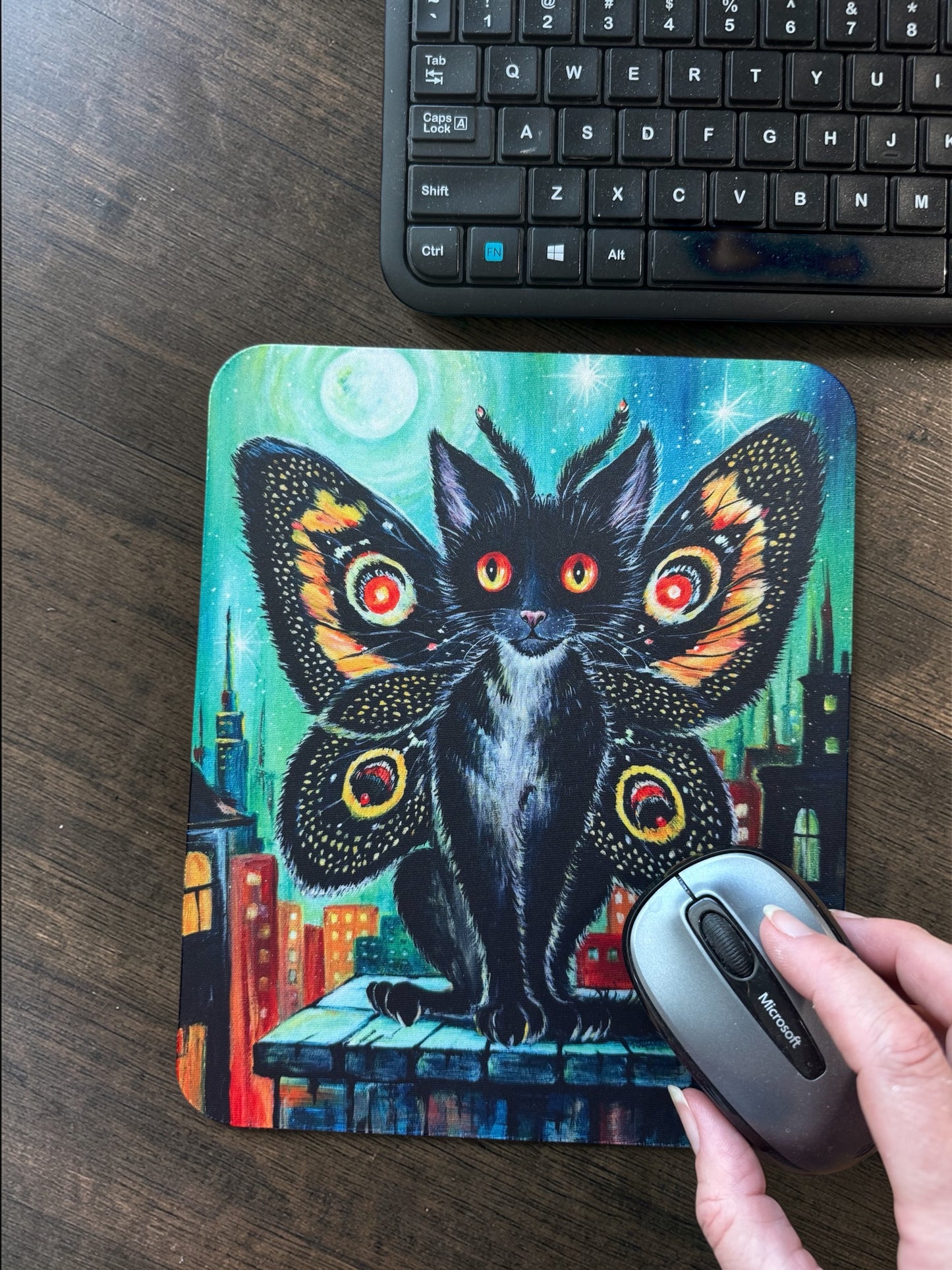 Mouse Pad "Moth Meow"
