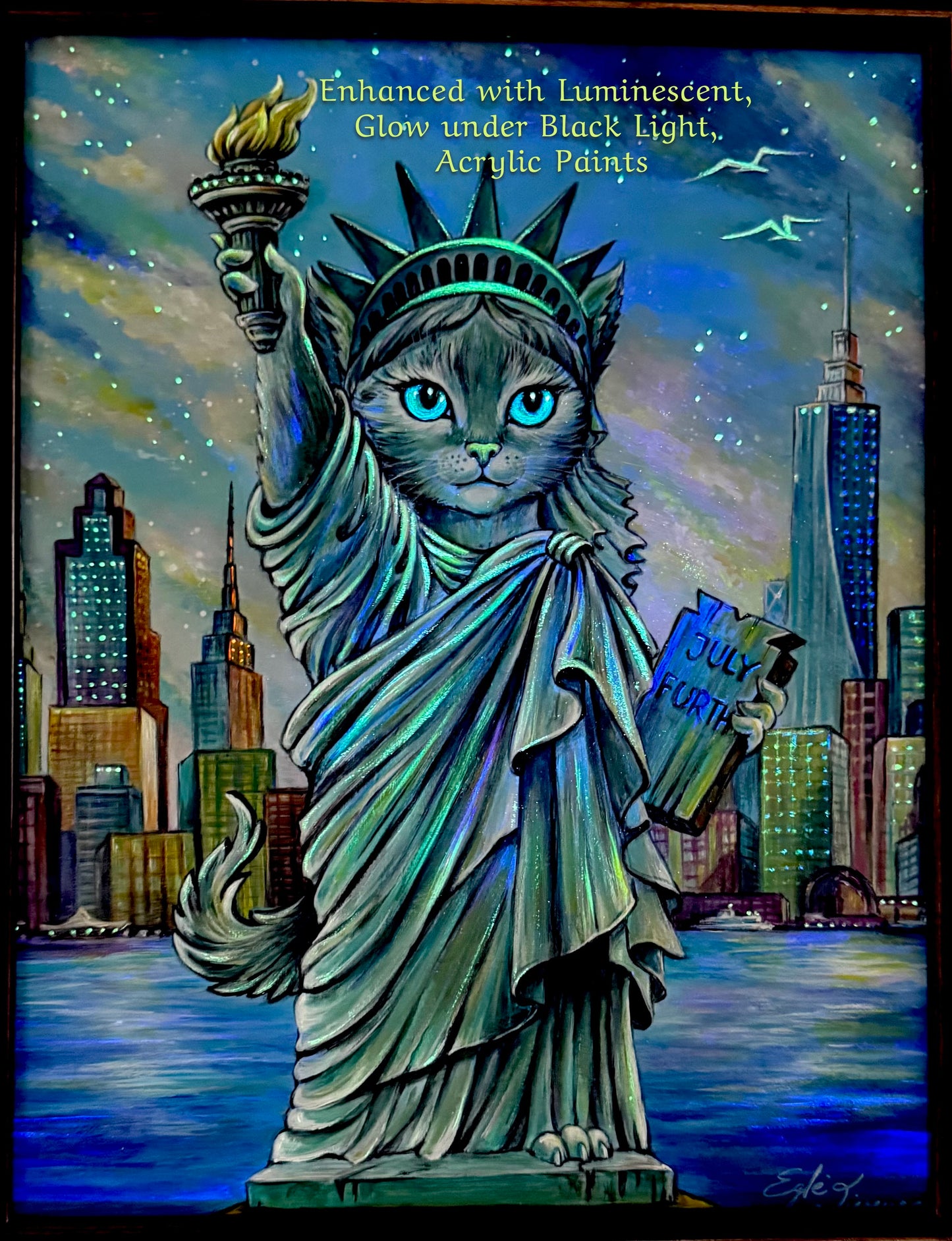 Original Painting "Statue of Lipurrty"