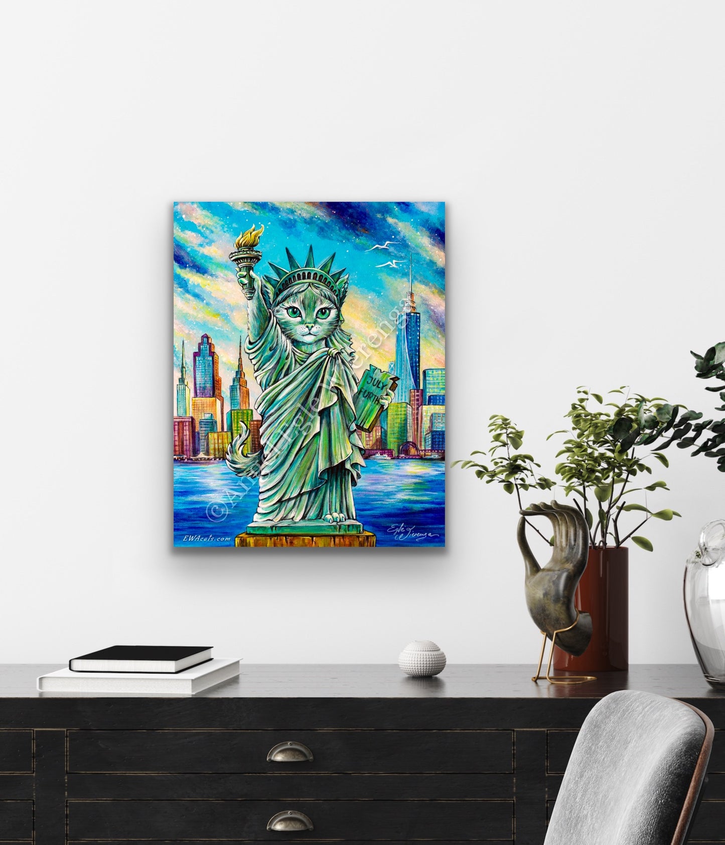 CANVAS "Statue of Lipurrty" Open Edition Canvas Giclee