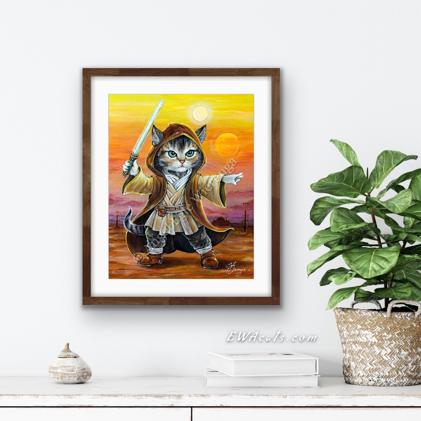 Art Print "Obi-Wan Catnobi"