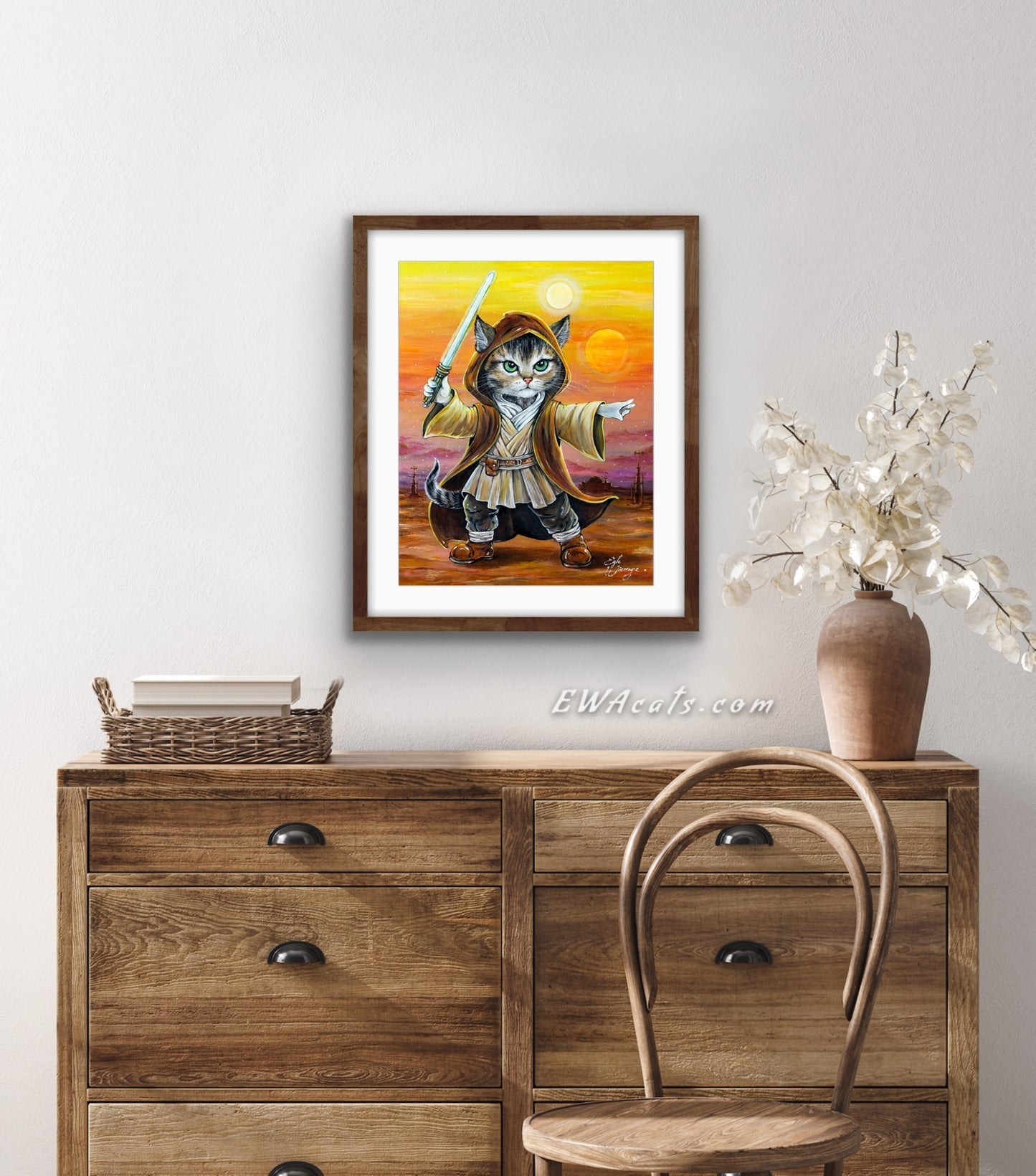 Art Print "Obi-Wan Catnobi"