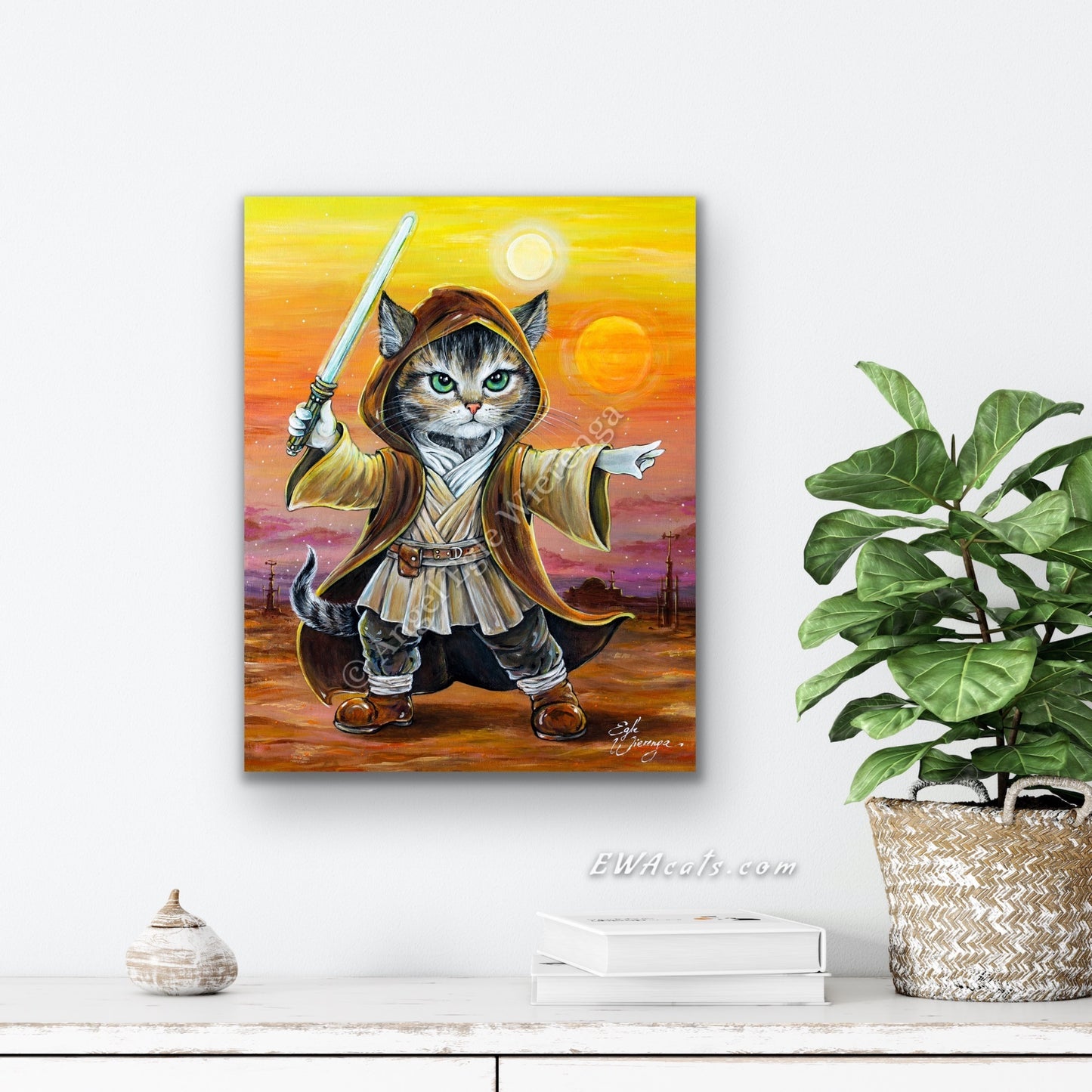 SUPREME MASTER CANVAS "Obi - Wan Catnobi" Limited to 5!