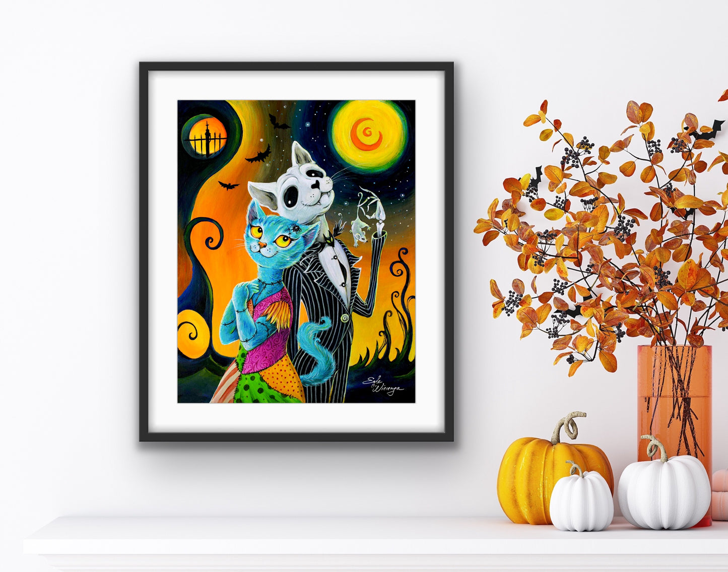 Art Print "Jack and Sally Meows"