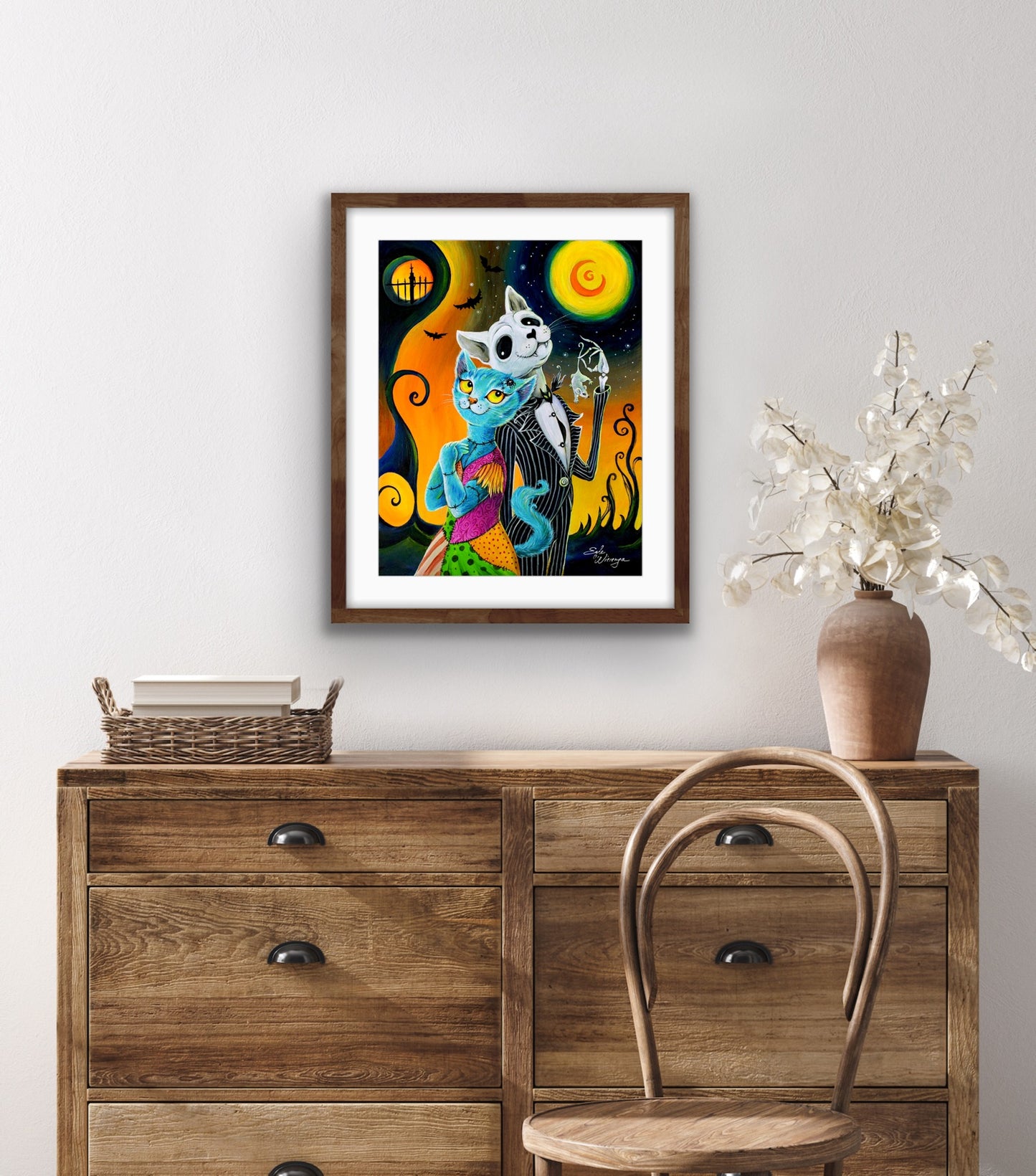 Art Print "Jack and Sally Meows"