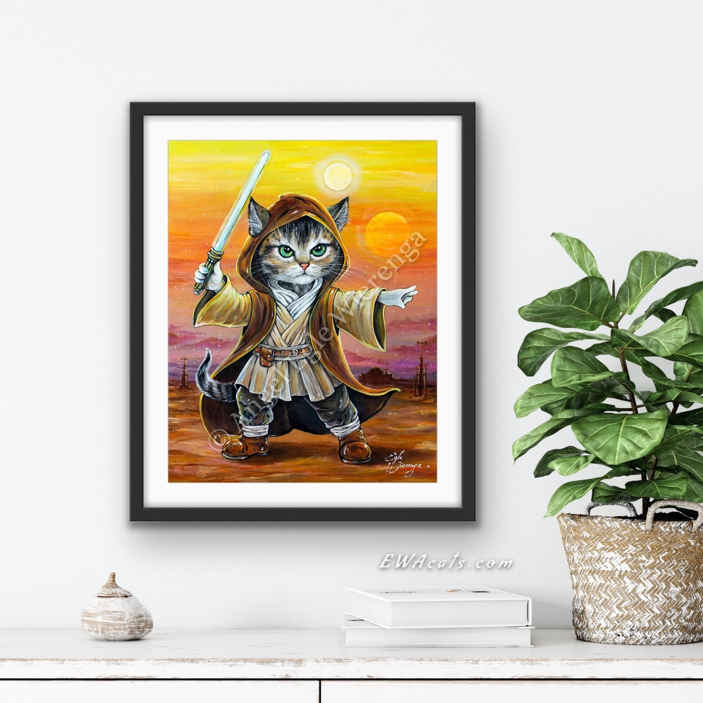 Art Print "Obi-Wan Catnobi"