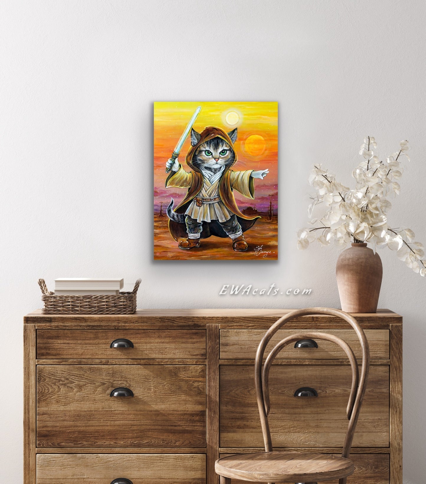 CANVAS "Obi-Wan Catnobi" Open Edition Canvas Giclee