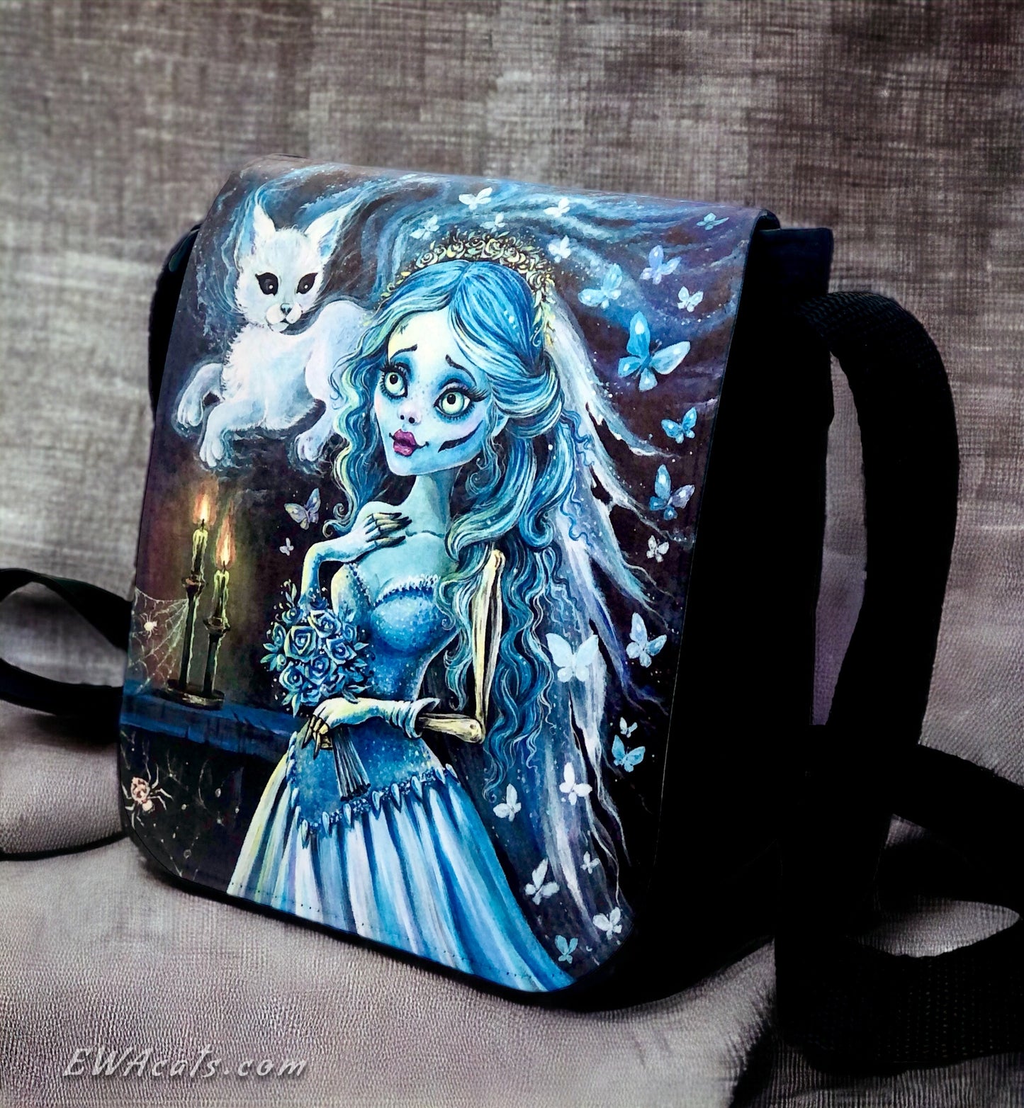 Shoulder Bag "Emily & Her Ghost Kitty"