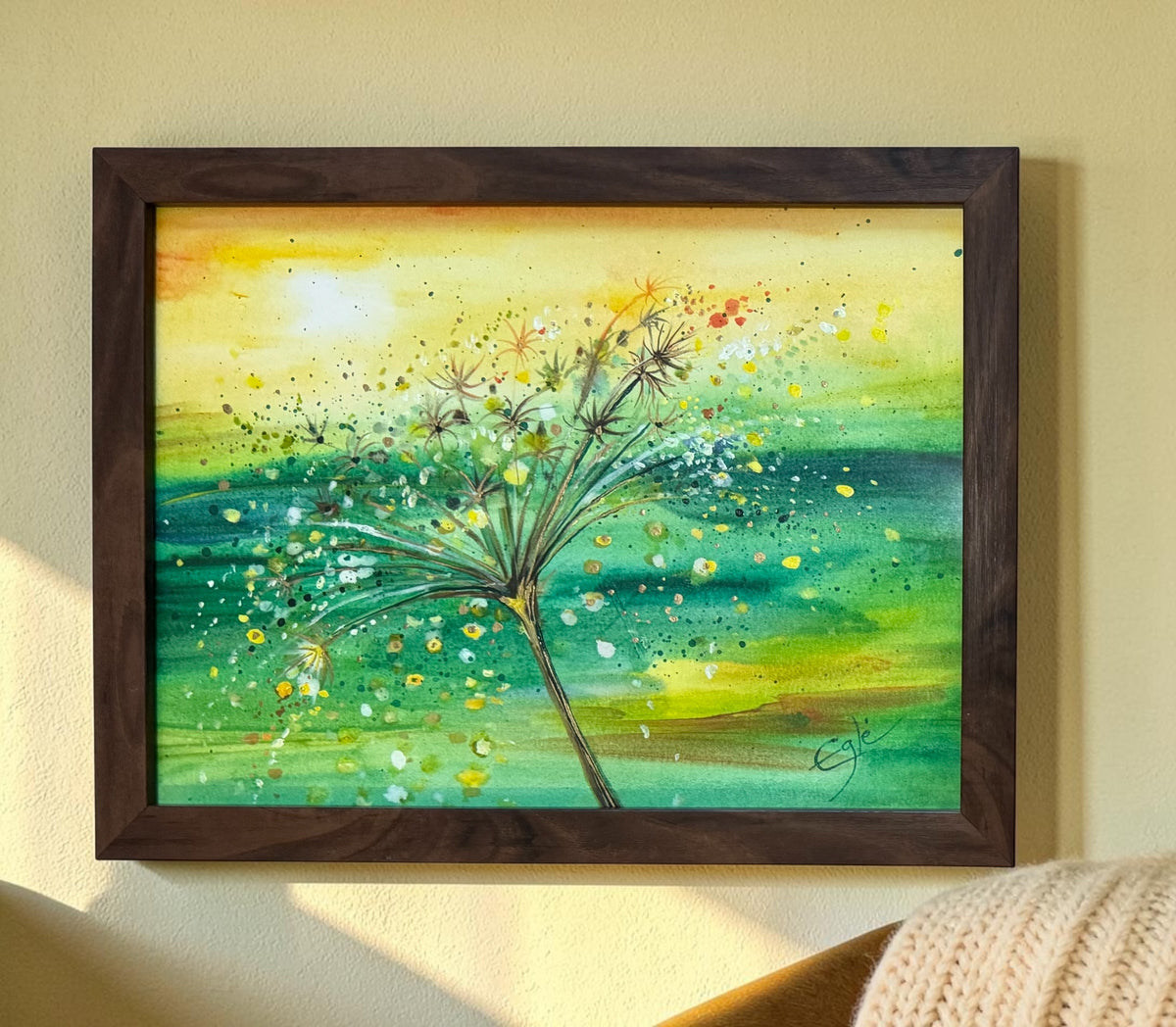 Original Painting "Seeds of Light" Fluid Acrylic on paper