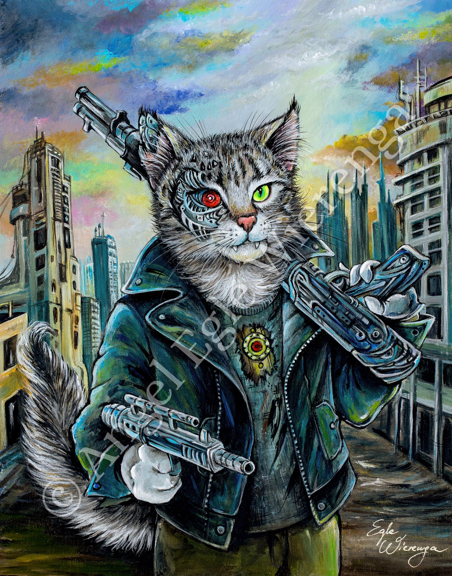 Original Painting "Purrminator"