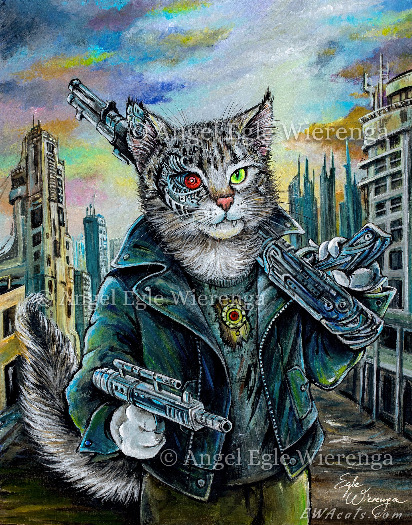 SUPREME MASTER CANVAS "Purrminator" Limited to 5!