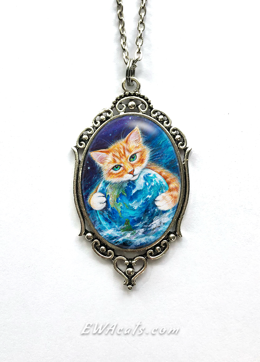 Necklace "It's a Cat's World"