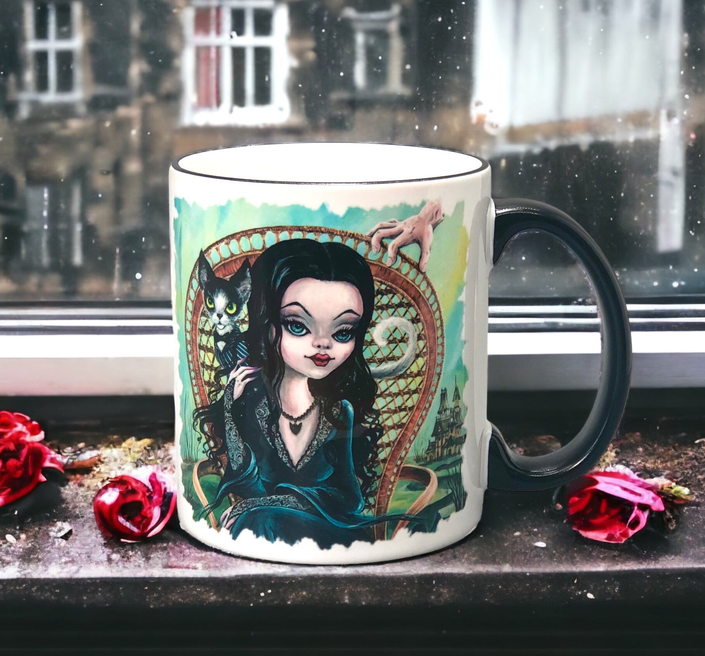 MUG "Morticia and Her Cat Gomez"