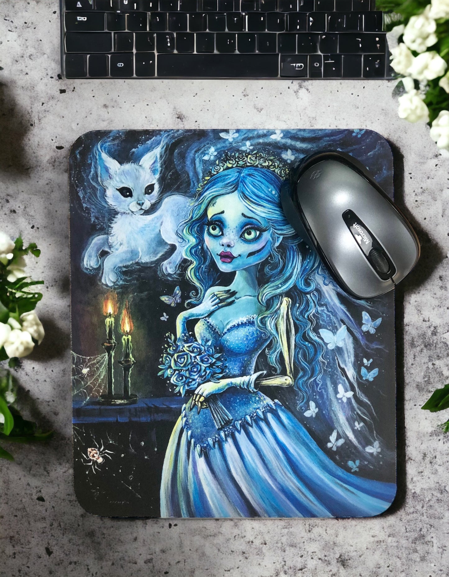 Mouse Pad "Emily & Her Ghost Kitty"