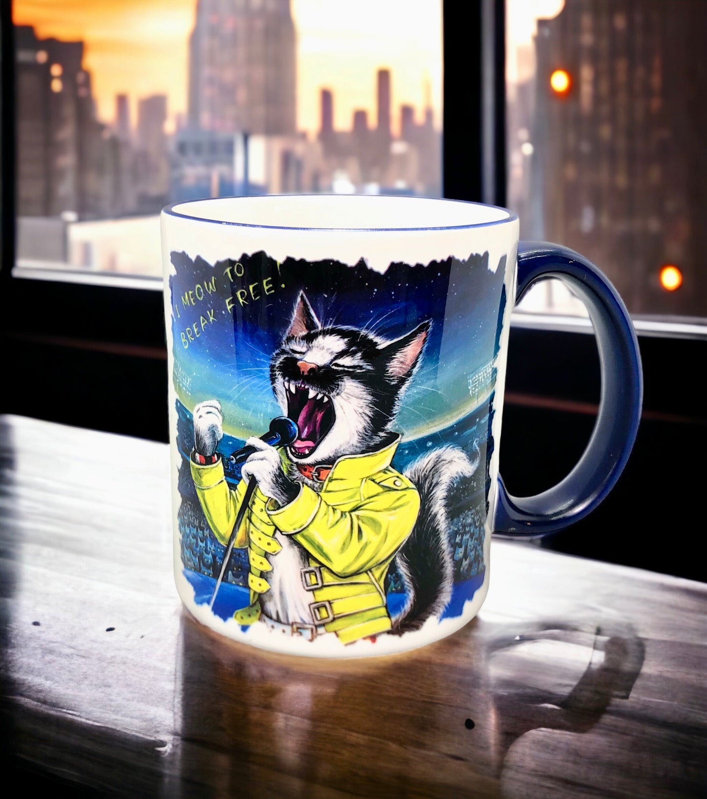 MUG "I Meow to Brake Free!"