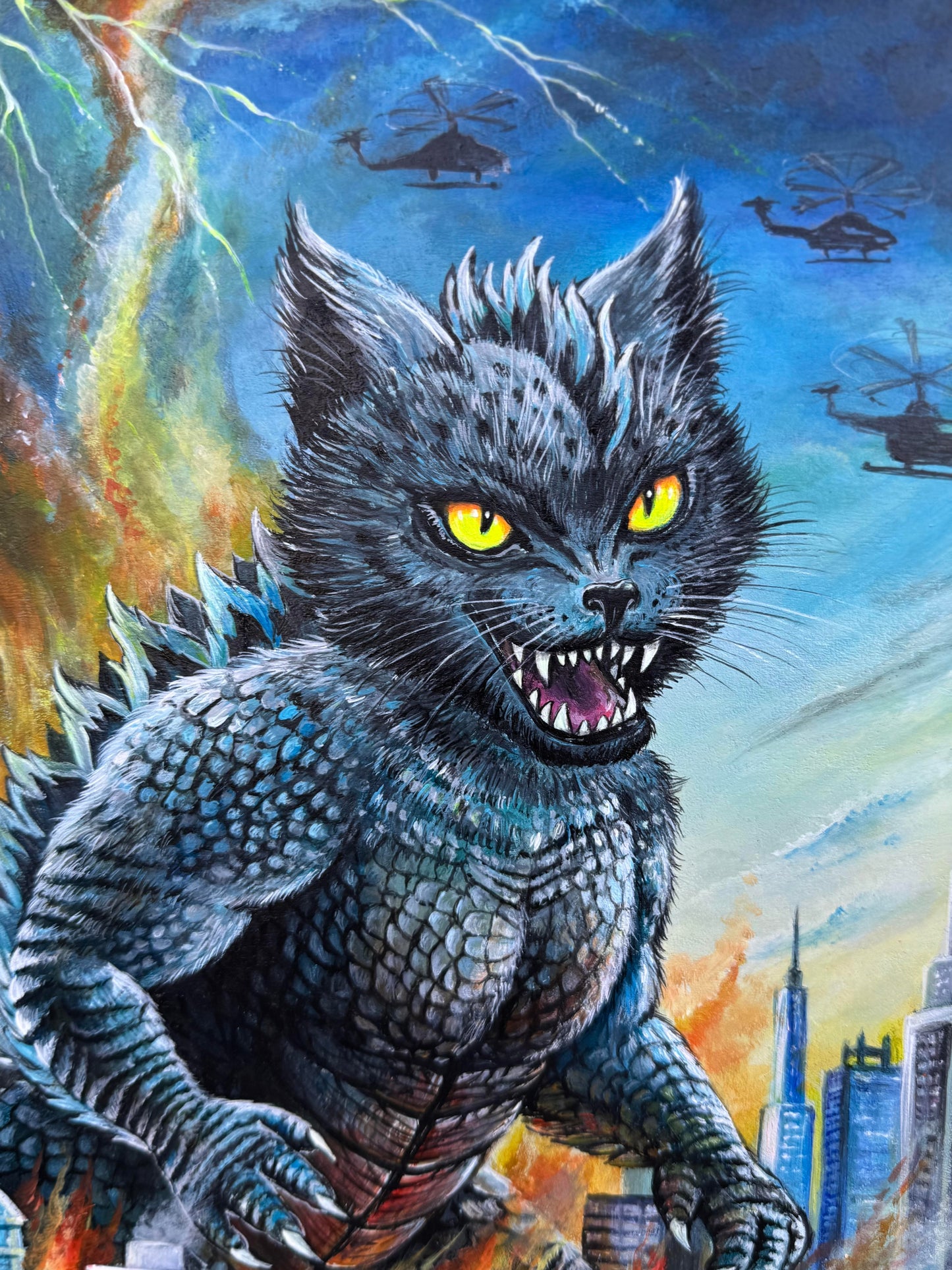 CANVAS "Catzilla" Open Edition Canvas Giclee