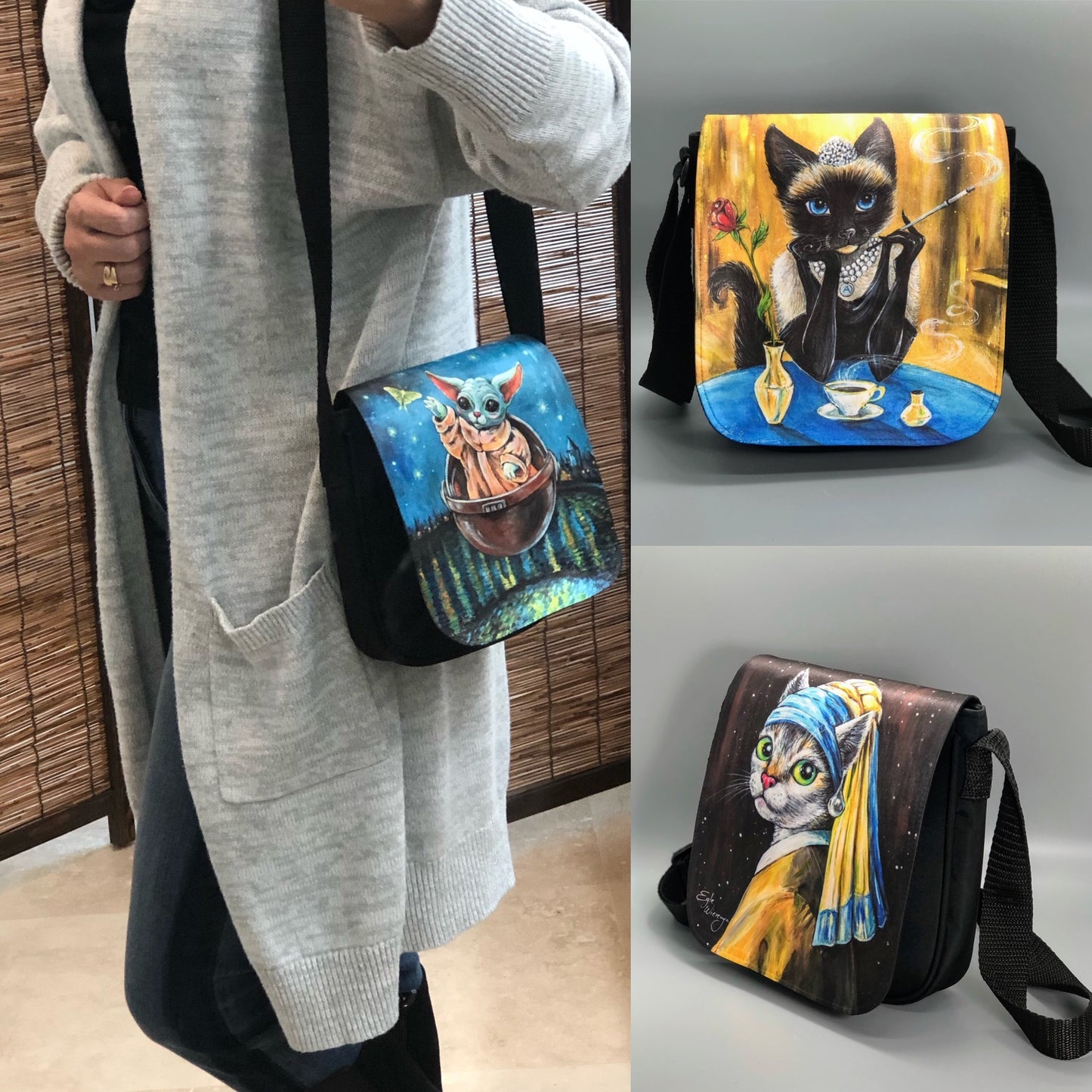 SHOULDER BAGS with extra flaps! Pick any image from my entire shop* See Directions Below