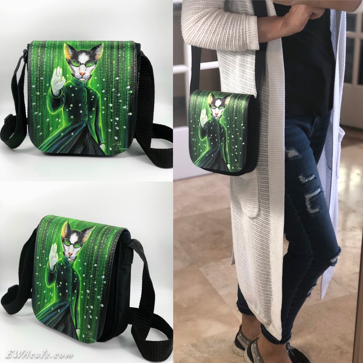 Shoulder Bag "Meo" with a Removable Flap