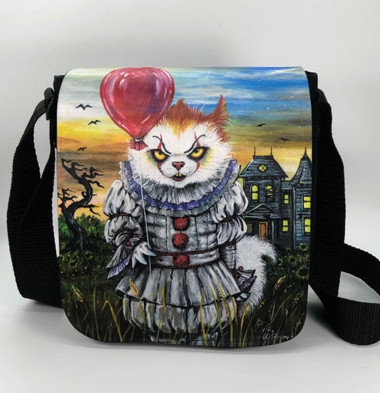 Shoulder Bag "KittyWise The Purring Clown"