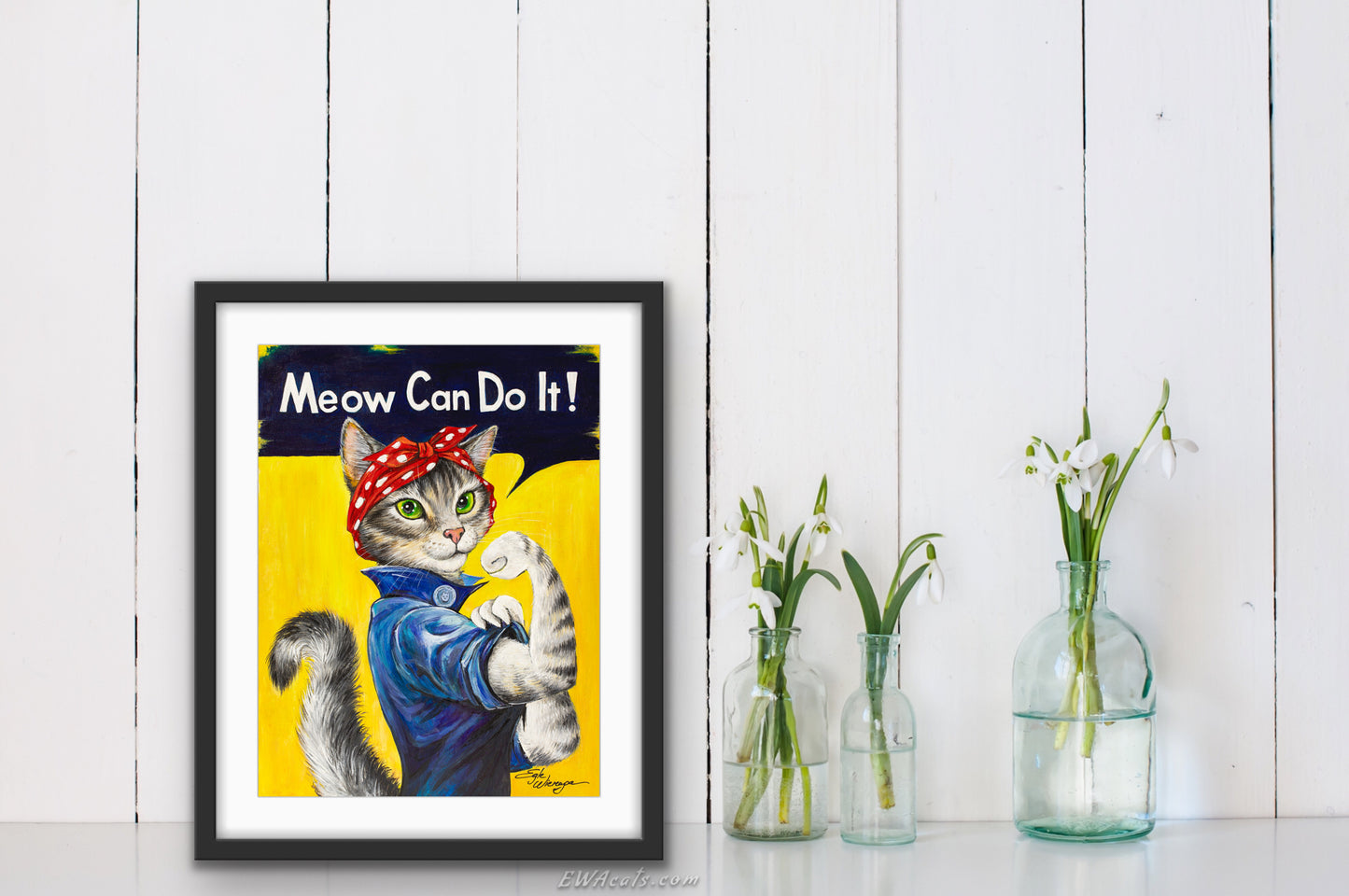 Art Print "Meow Can Do It!"