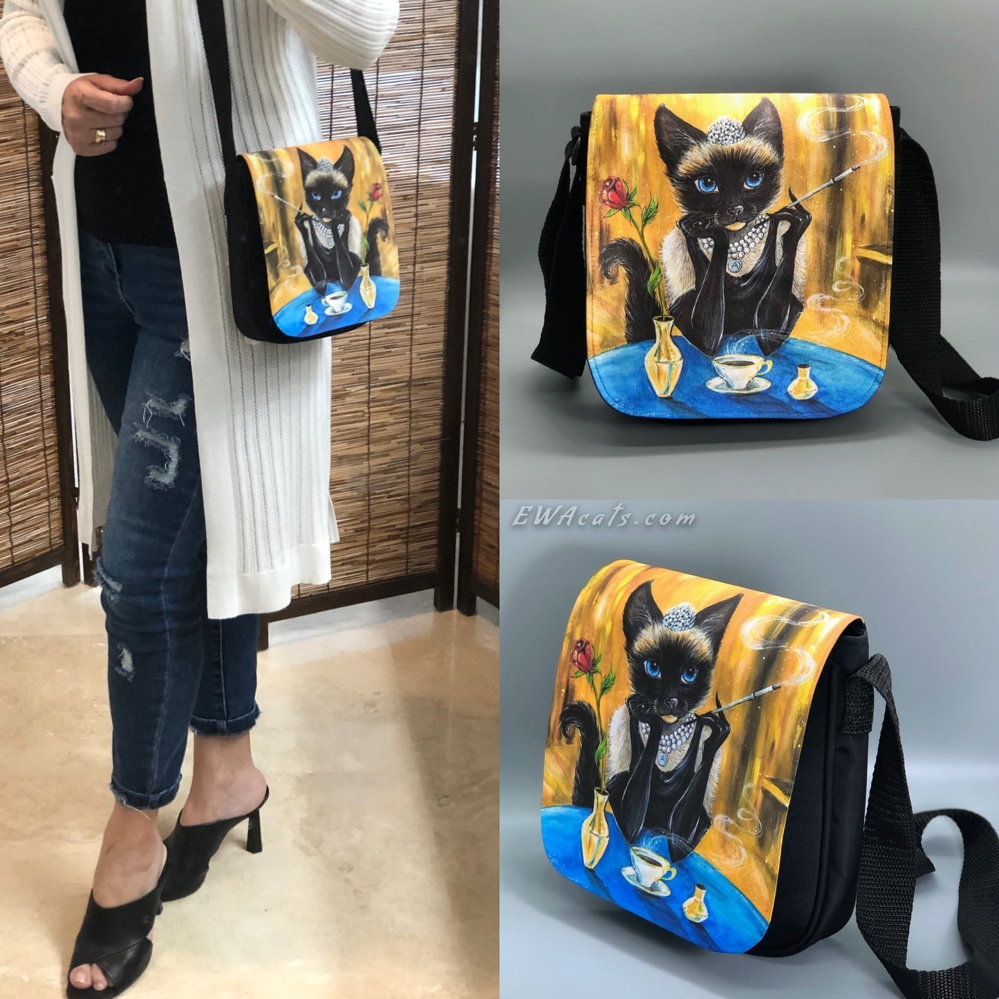 Shoulder Bag "Audrey Heppur" with a Removable Flap