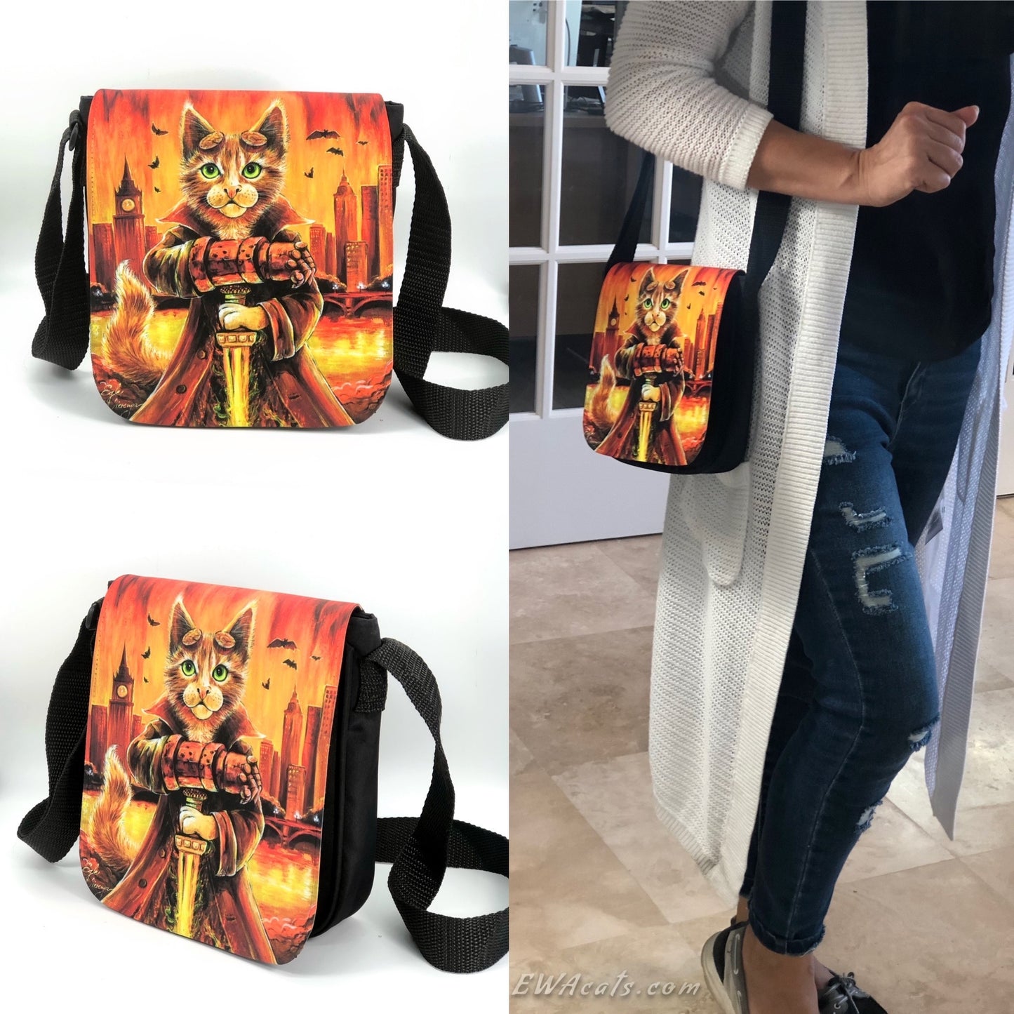 Shoulder Bag "Hellboy Kitty"