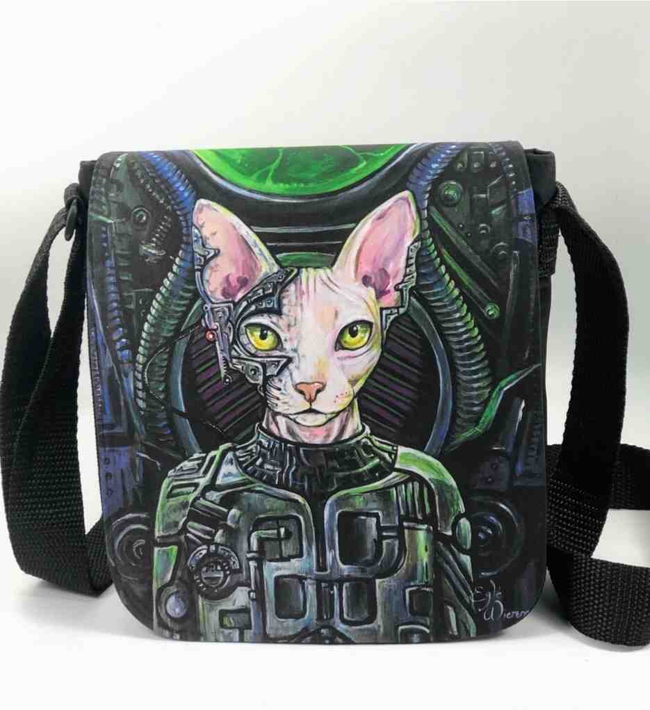 Shoulder Bag "Locatus of Borg" with a Removable Flap