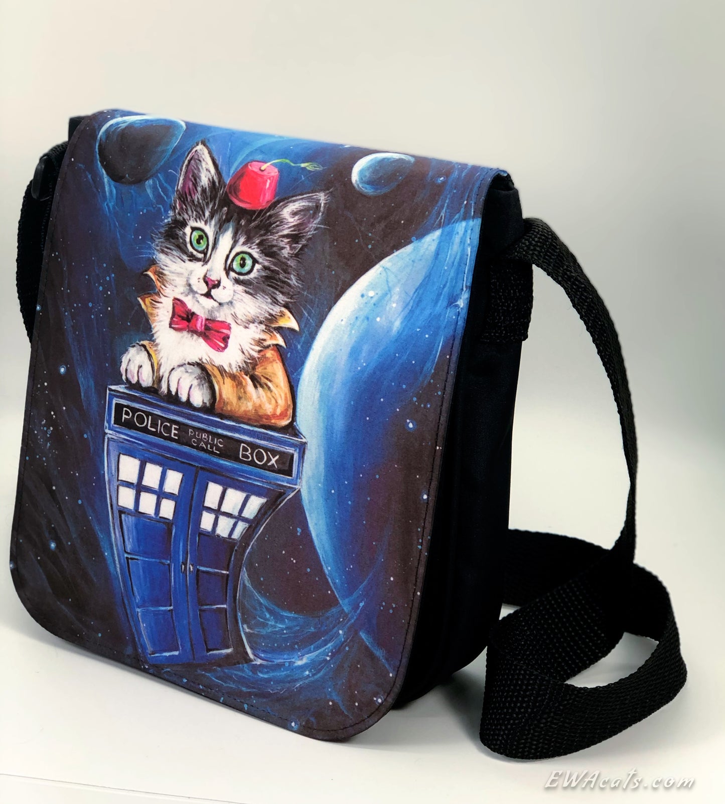 Shoulder Bag "Kitty Who" with a Removable Flap