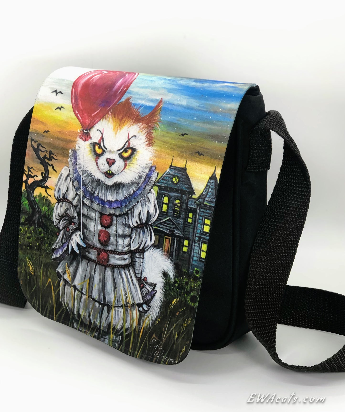 Shoulder Bag "KittyWise The Purring Clown"