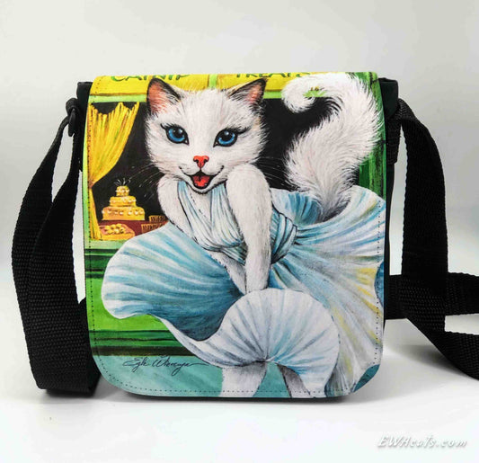 Shoulder Bag "Meowlyn Monroe" with a Removable Flap