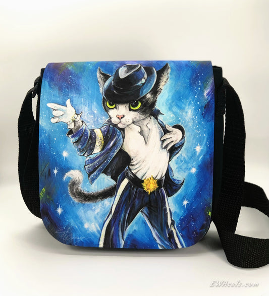 Shoulder Bag "The king of Paws" with a Removable Flap