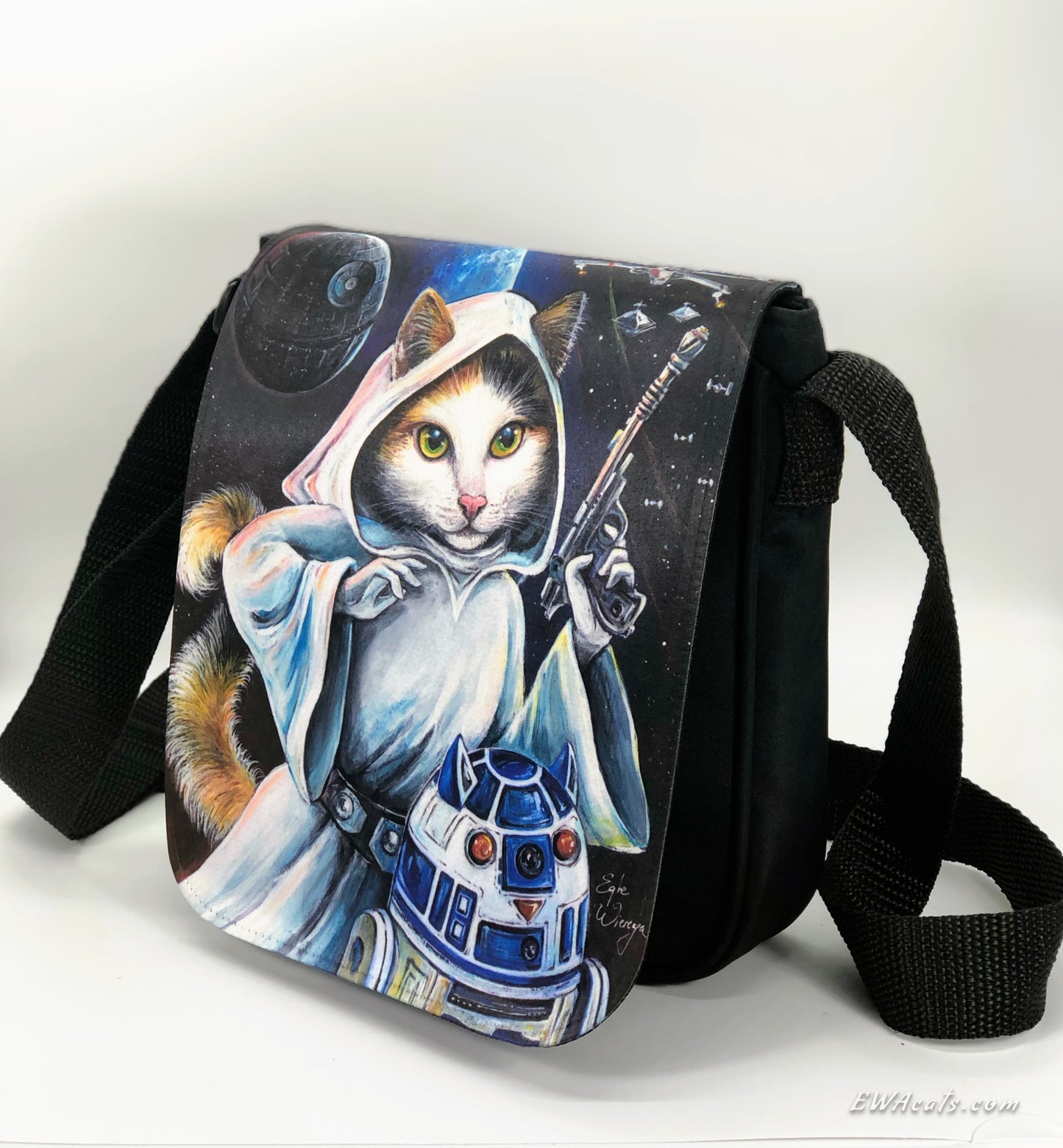 Shoulder Bag "Purrincess Leia" with a Removable Flap